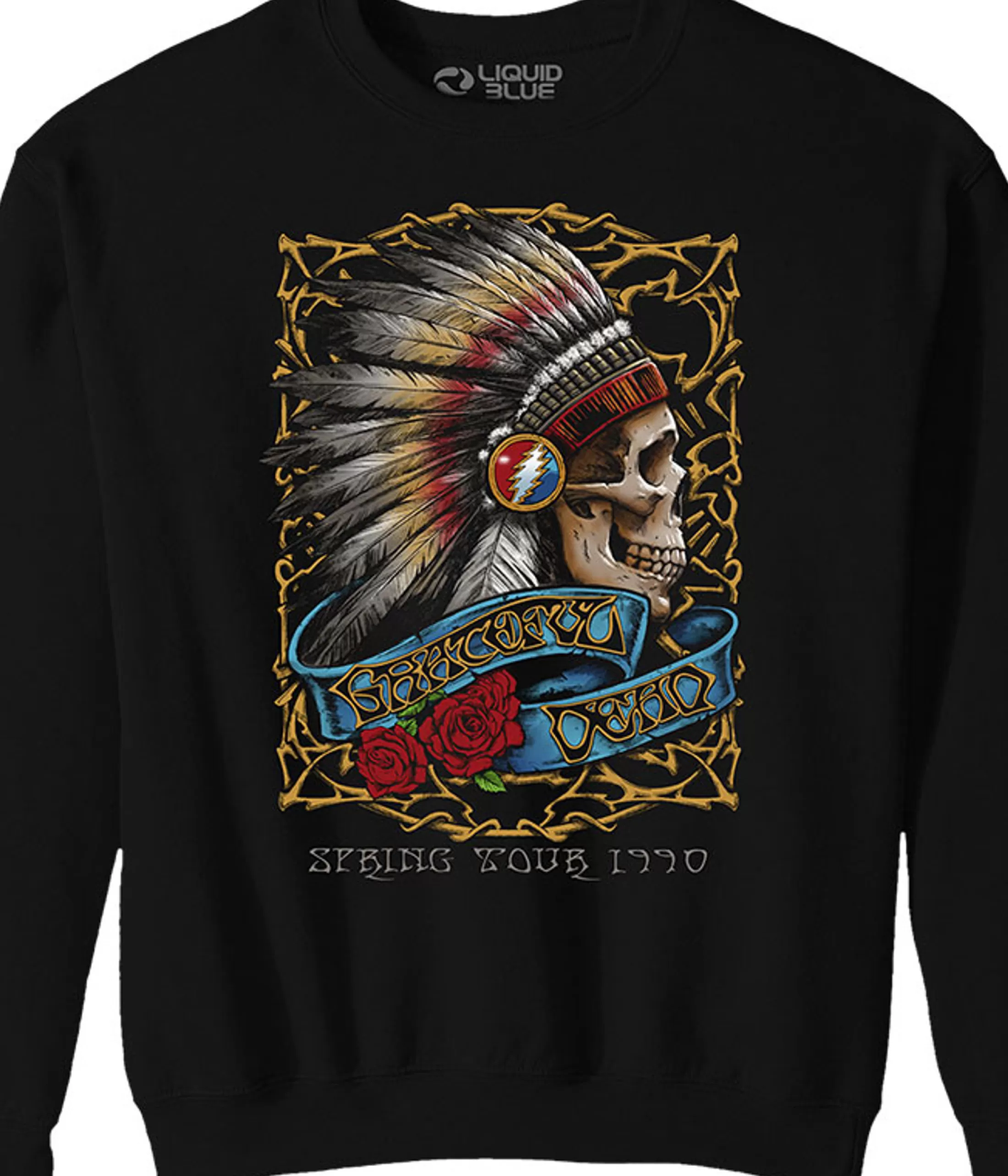 Sweatshirt | Grateful Dead<Liquid Blue Spring Tour '90 Black Sweatshirt