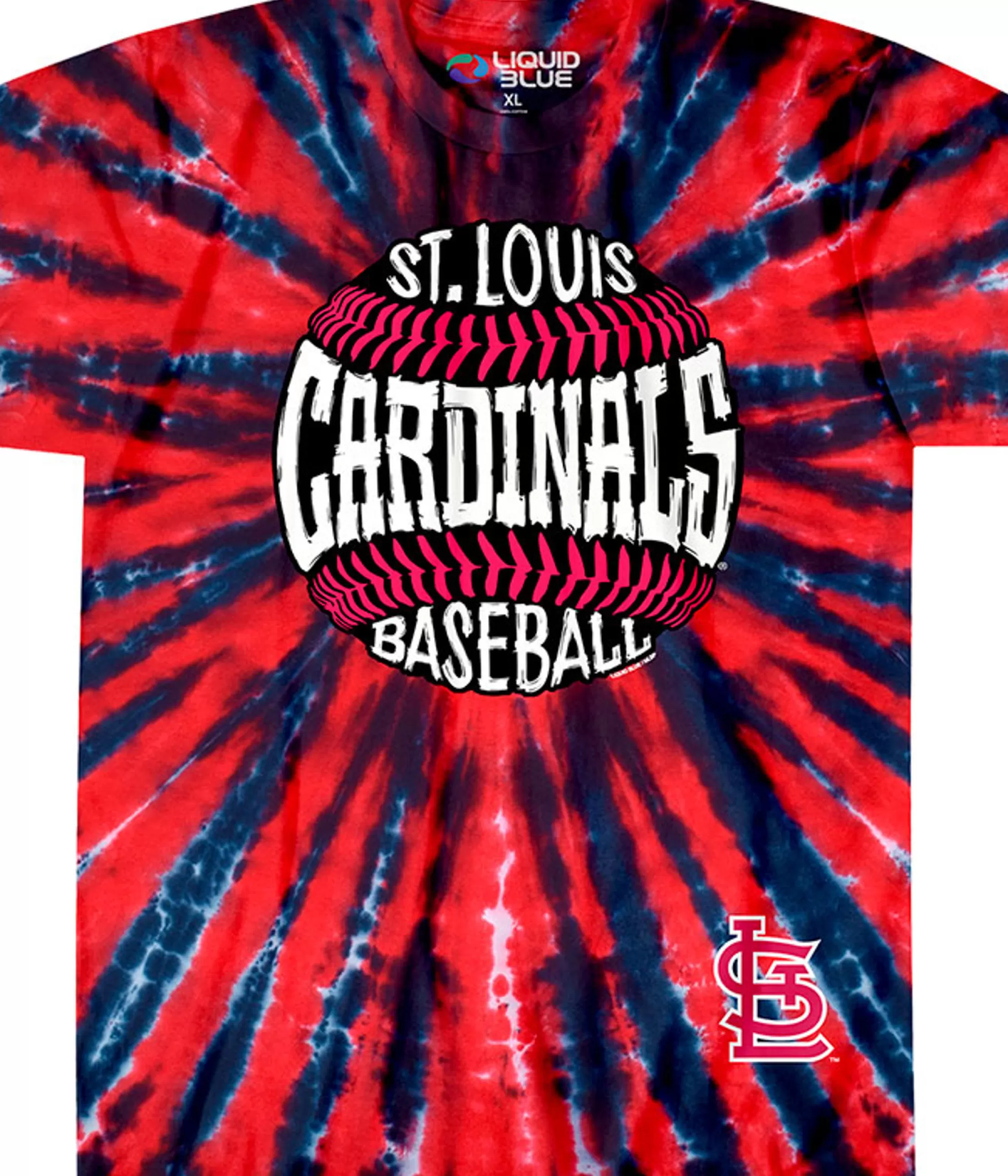 T-Shirt | St. Louis Cardinals<Liquid Blue St. Louis Cardinals Burst Tie-Dye T-Shirt