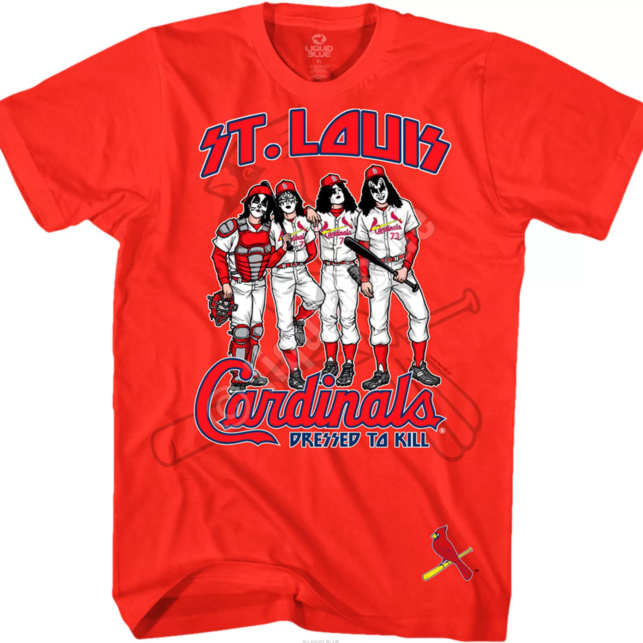 T-Shirt | St. Louis Cardinals<Liquid Blue St. Louis Cardinals Dressed to Kill Red T-Shirt