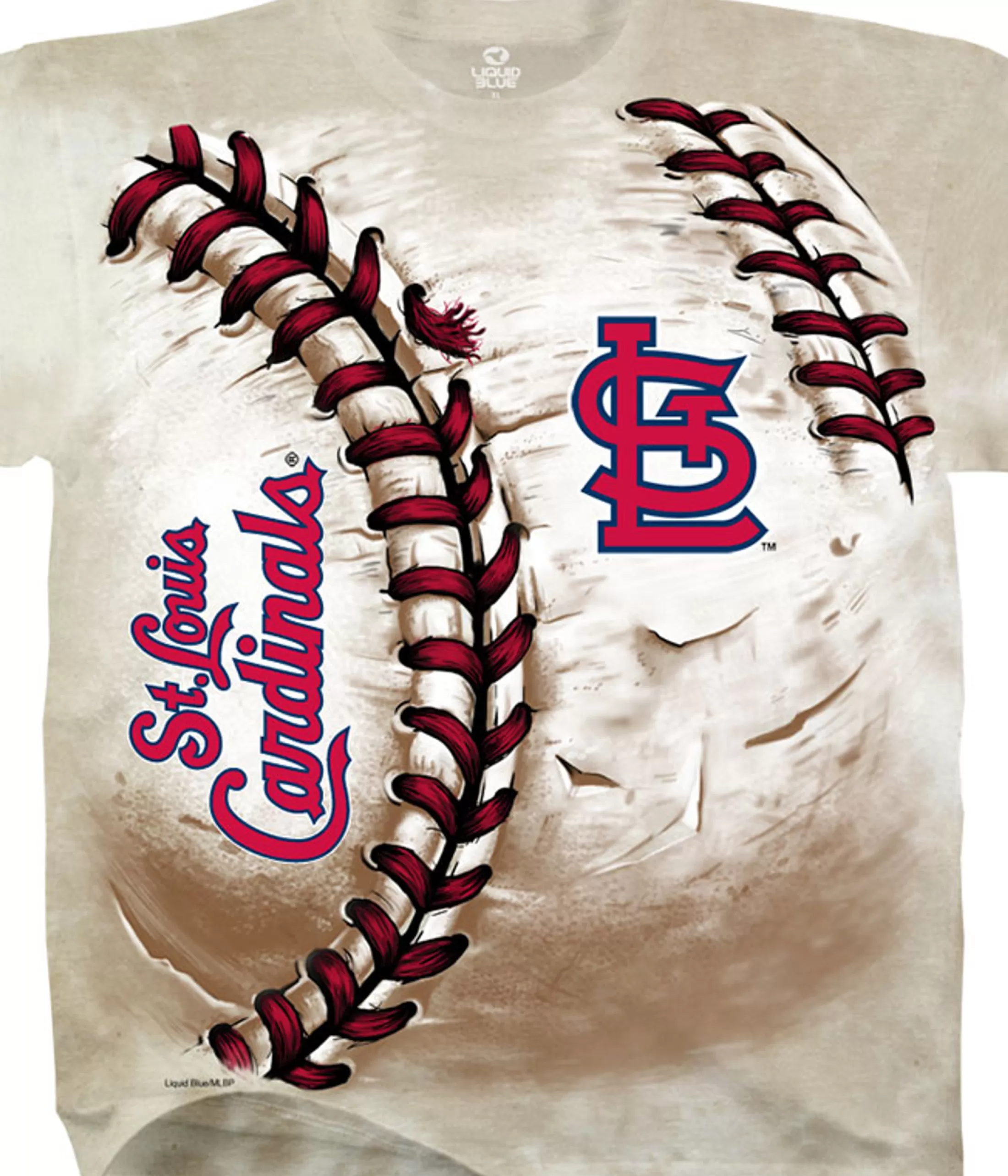 T-Shirt | St. Louis Cardinals<Liquid Blue St. Louis Cardinals Hardball Tie-Dye T-Shirt