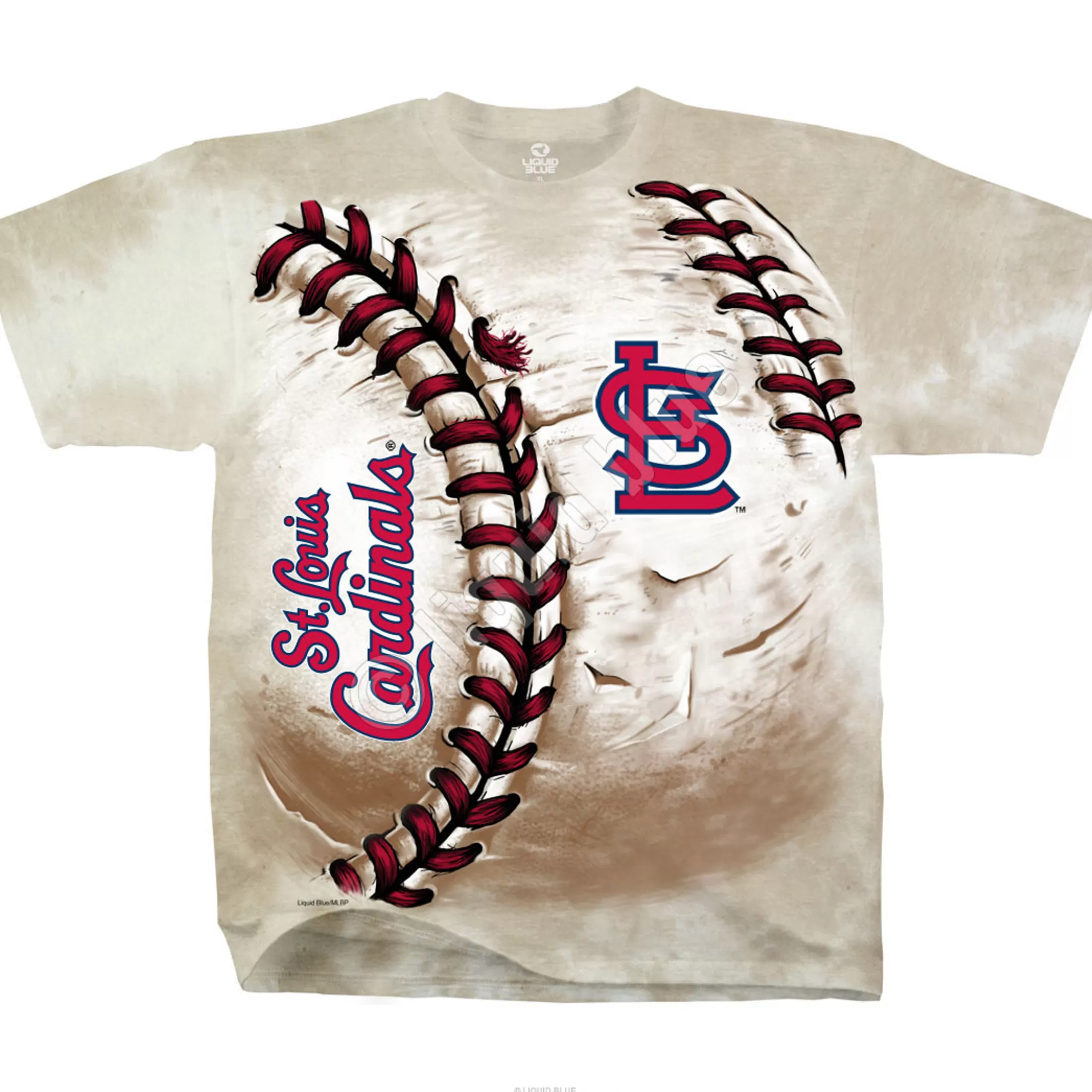 T-Shirt | St. Louis Cardinals<Liquid Blue St. Louis Cardinals Hardball Tie-Dye T-Shirt