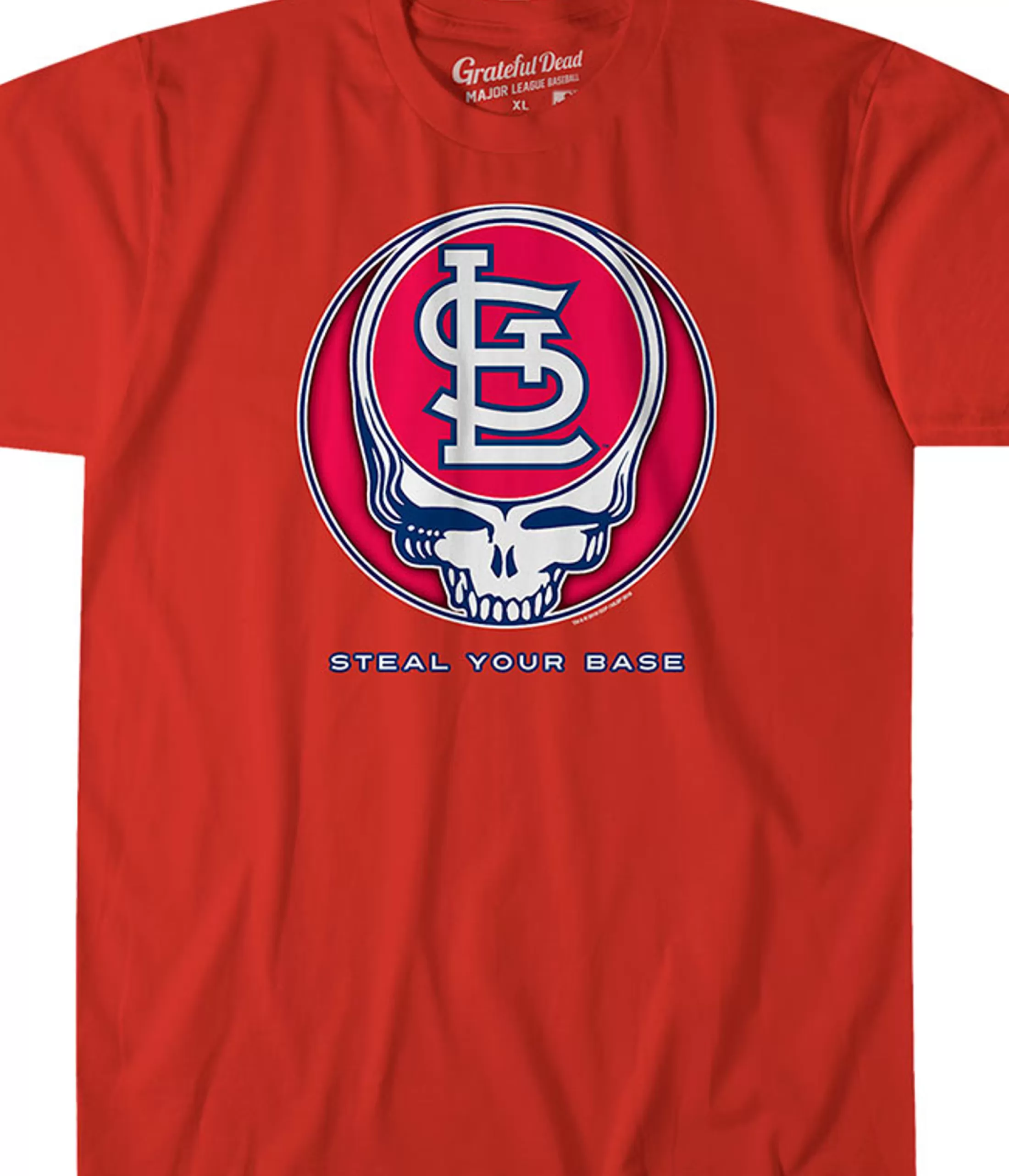 Athletic T-Shirt | St. Louis Cardinals<Liquid Blue St. Louis Cardinals Steal Your Base Red Athletic T-Shirt