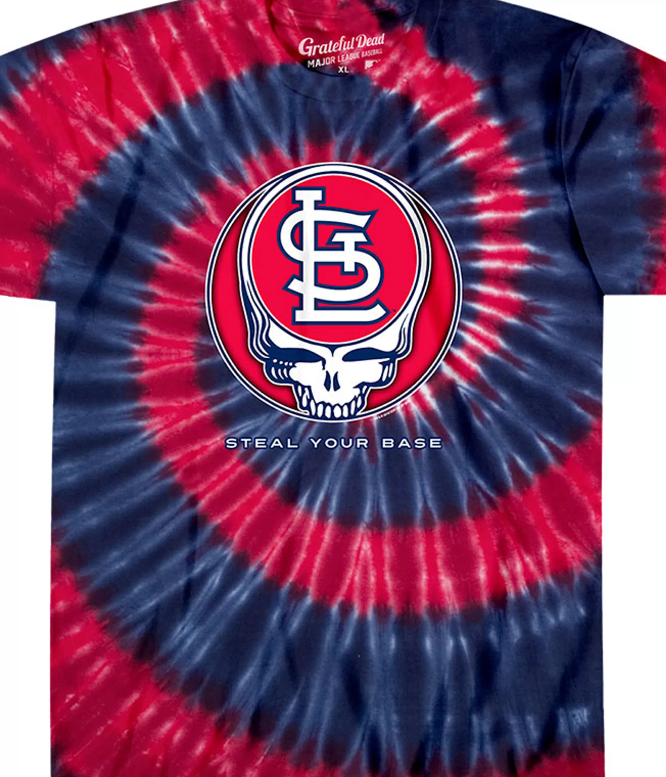 T-Shirt | St. Louis Cardinals<Liquid Blue St. Louis Cardinals Steal Your Base Tie-Dye T-Shirt