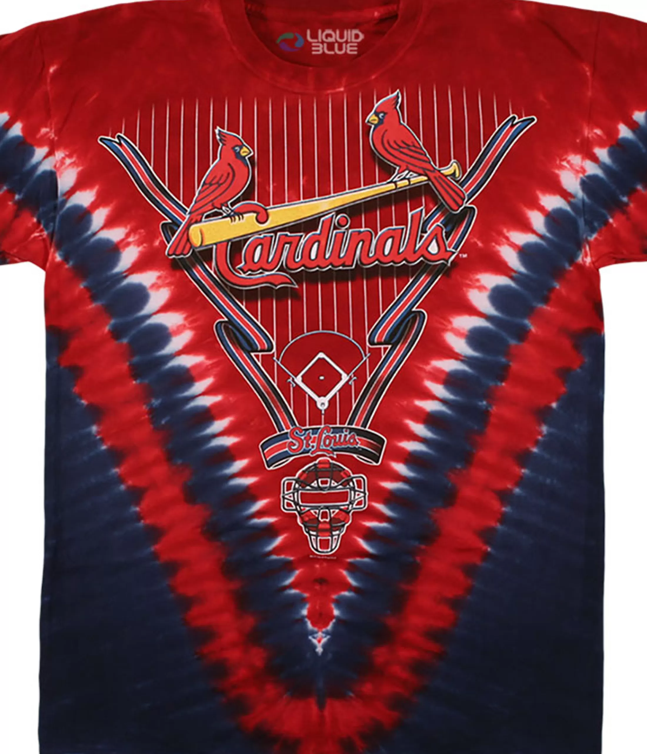 T-Shirt | St. Louis Cardinals<Liquid Blue St. Louis Cardinals V Tie-Dye T-Shirt