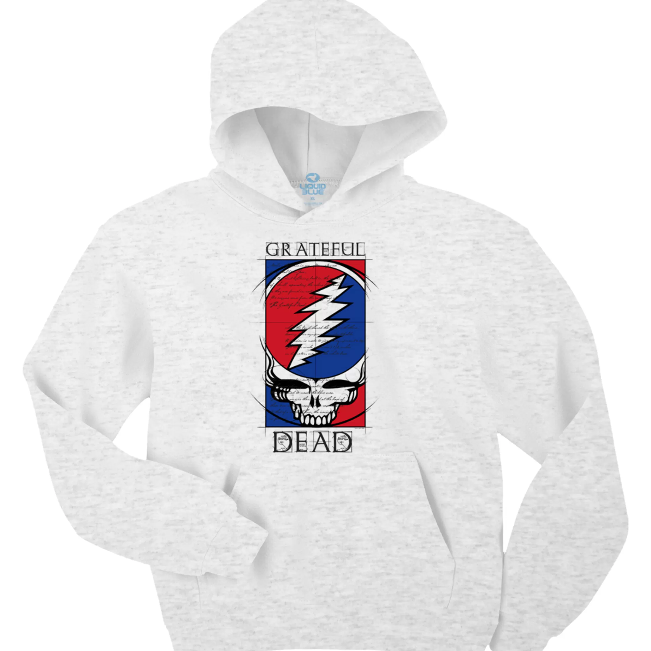 Hoodie | Grateful Dead<Liquid Blue Steal Your Blueprint Ash Hoodie