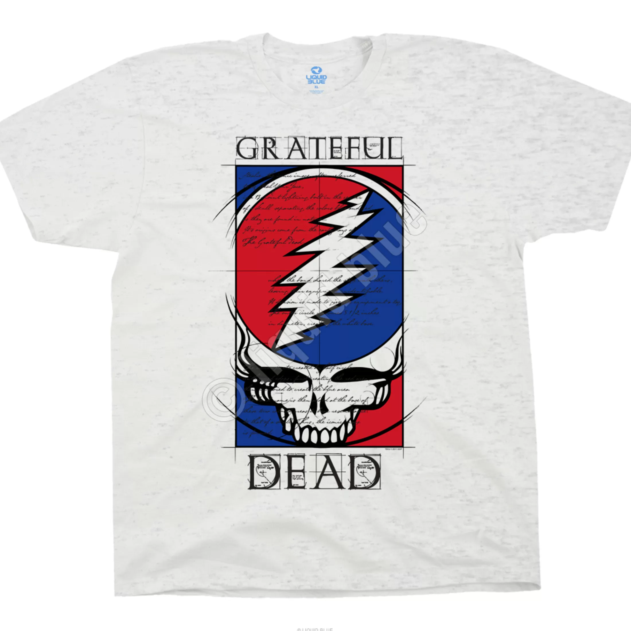 T-Shirt | Grateful Dead<Liquid Blue Steal Your Blueprint Ash T-Shirt