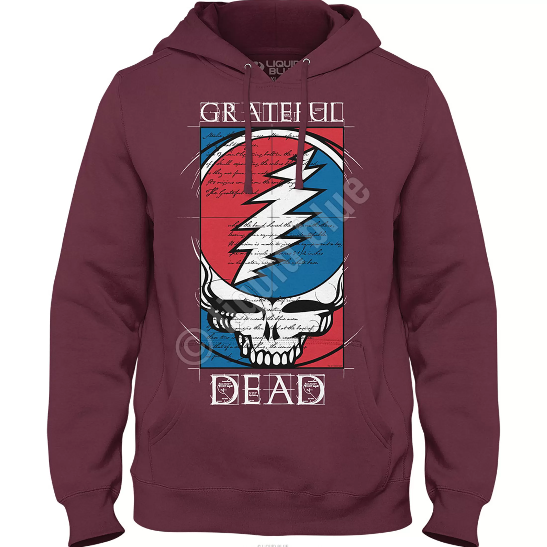 Hoodie | Grateful Dead<Liquid Blue Steal Your Blueprint Hoodie