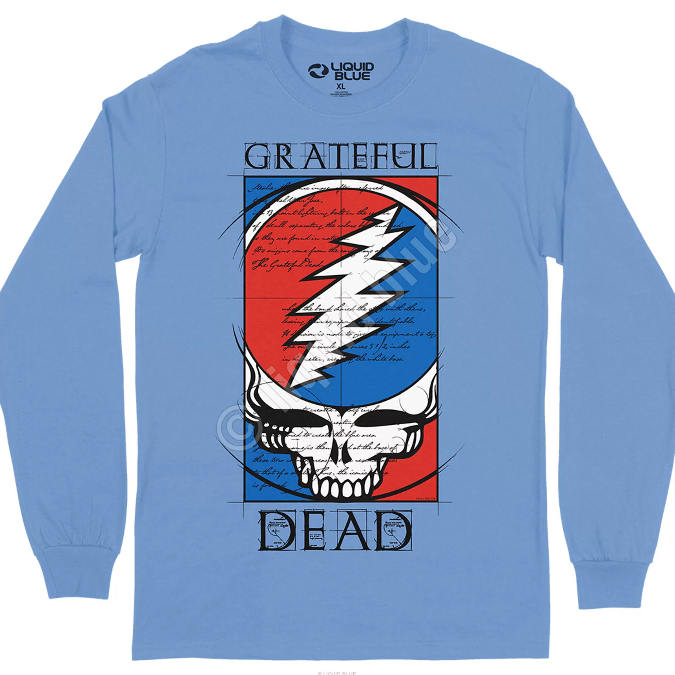 Long Sleeve | Grateful Dead<Liquid Blue Steal Your Blueprint Long Sleeve T-Shirt