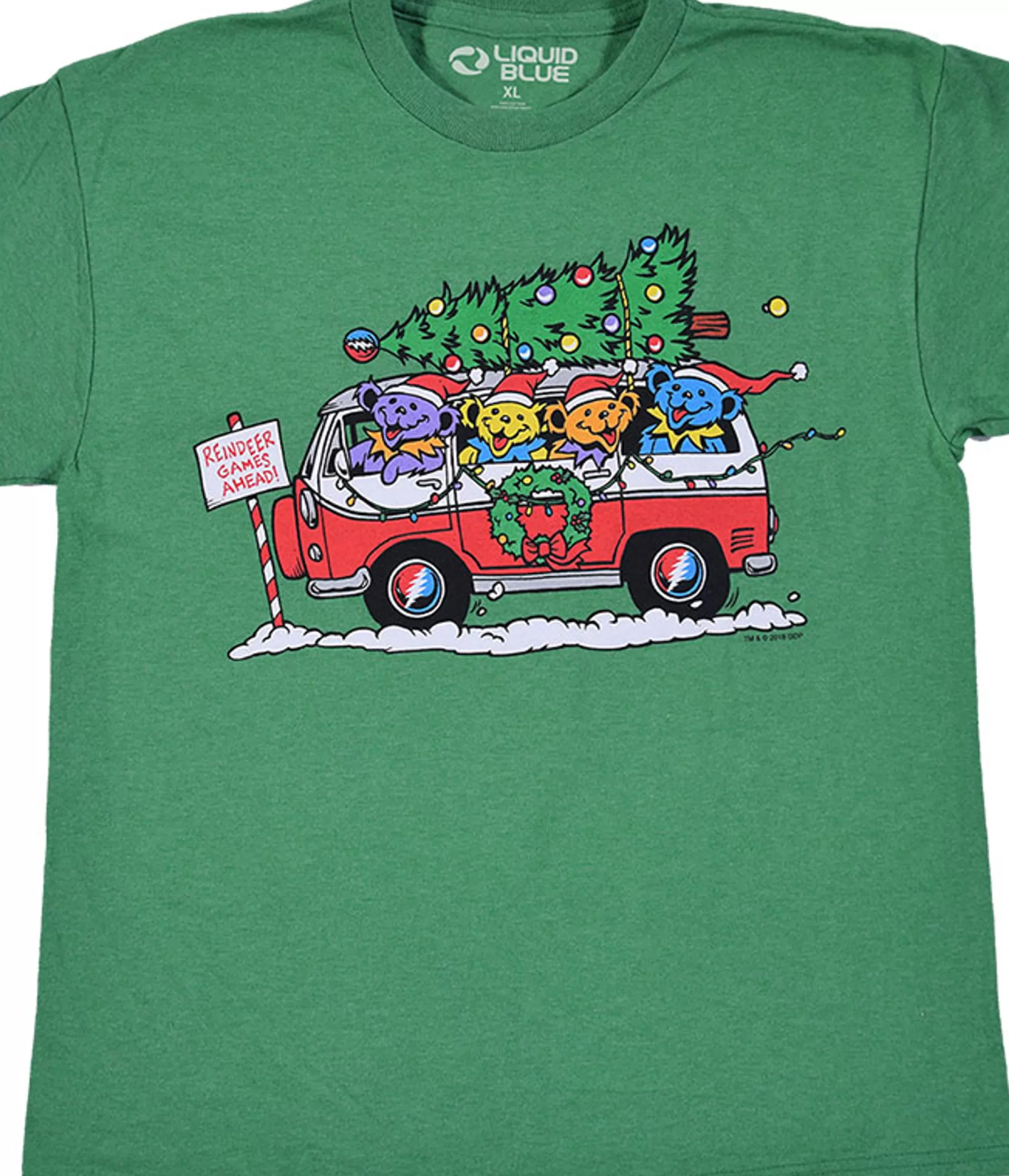 Youth | Grateful Dead<Liquid Blue Steal Your Christmas Tree Youth Green T-Shirt