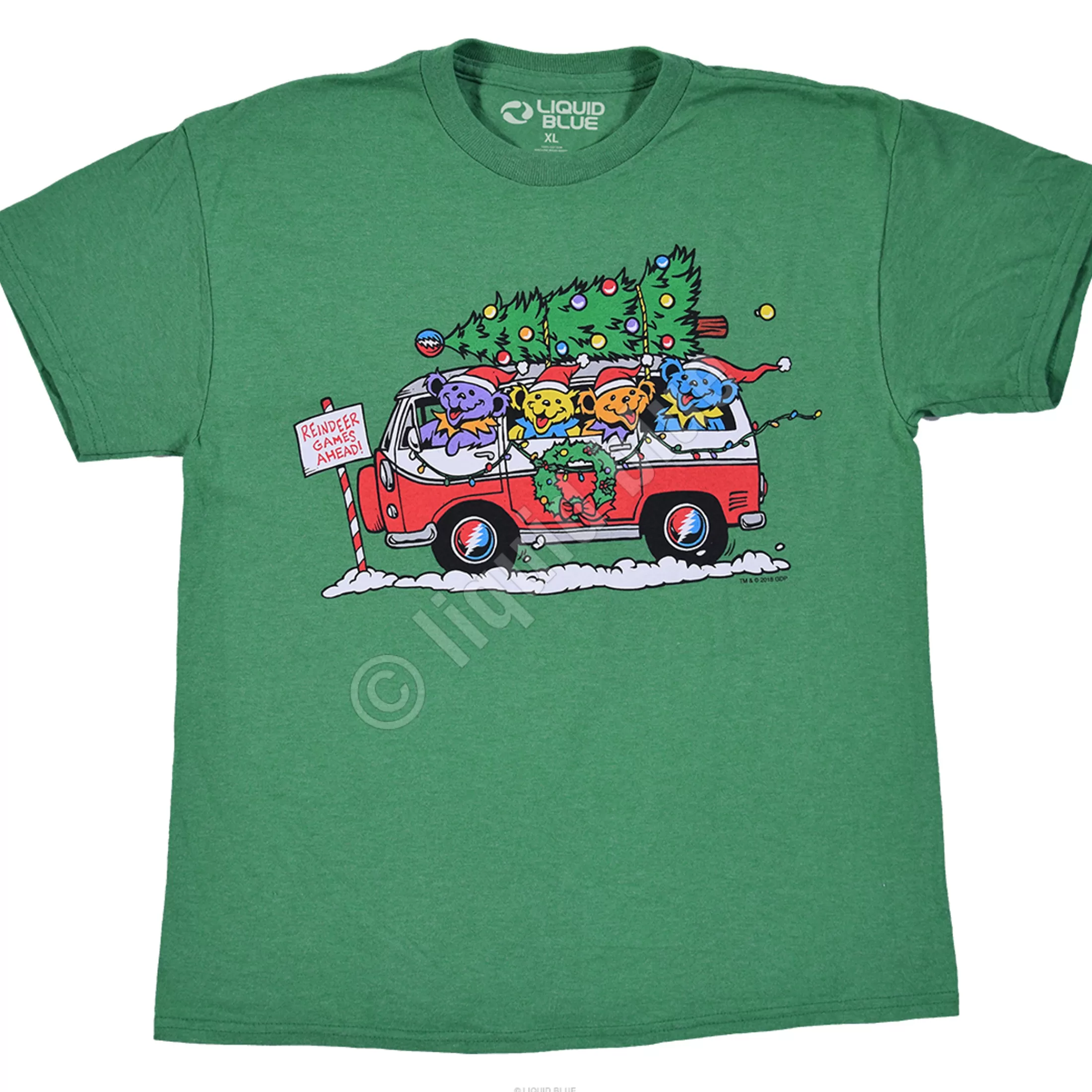 Youth | Grateful Dead<Liquid Blue Steal Your Christmas Tree Youth Green T-Shirt