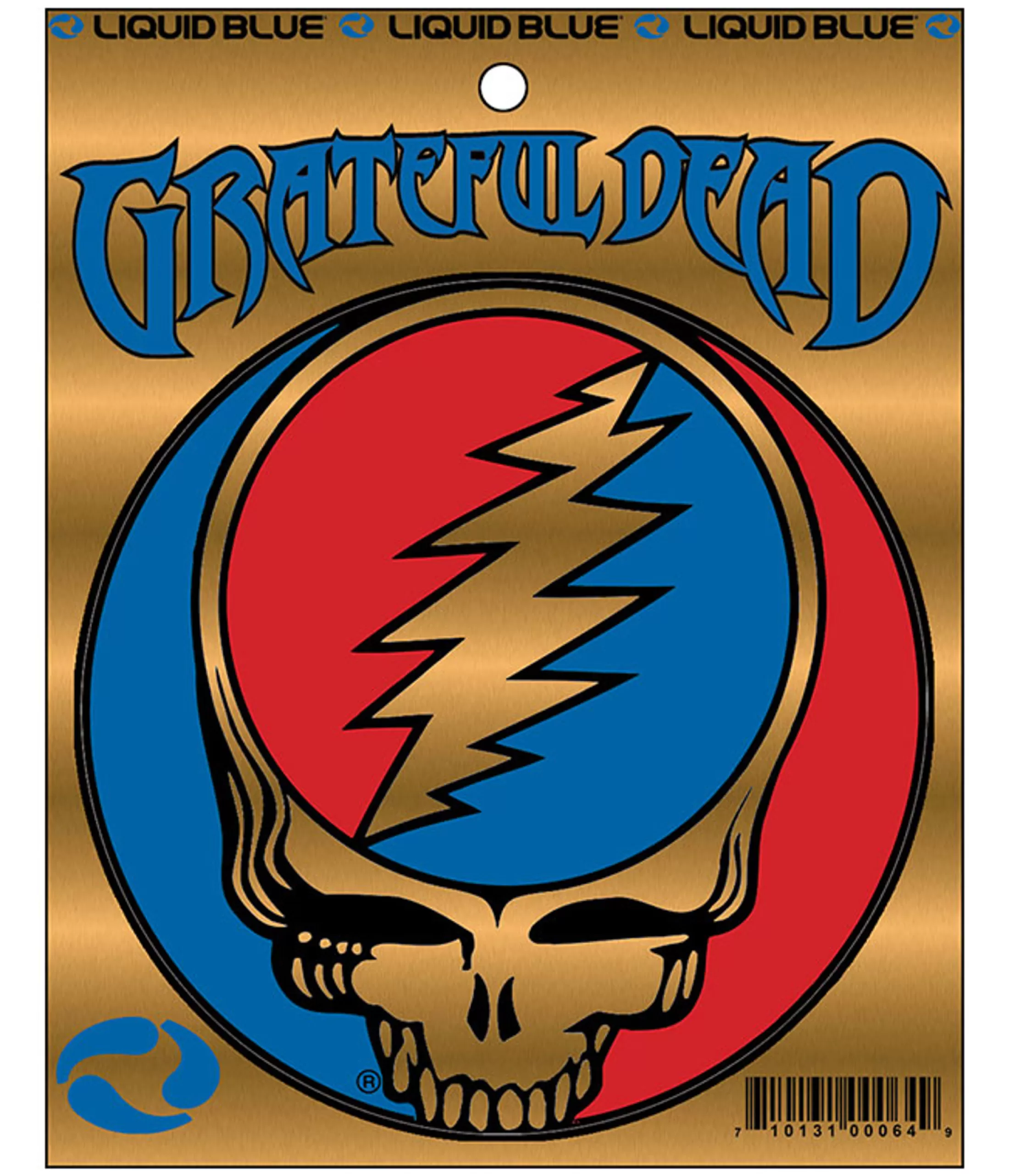 Grateful Dead<Liquid Blue Steal Your Face 3 Inch Metallic Sticker