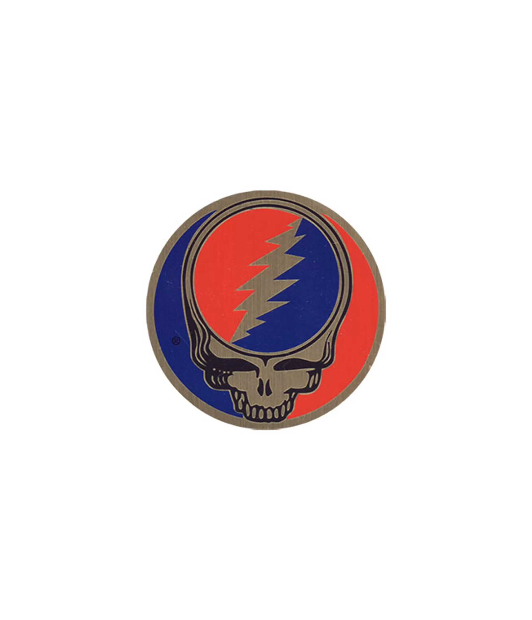 Grateful Dead<Liquid Blue Steal Your Face 1 Inch Metallic Sticker