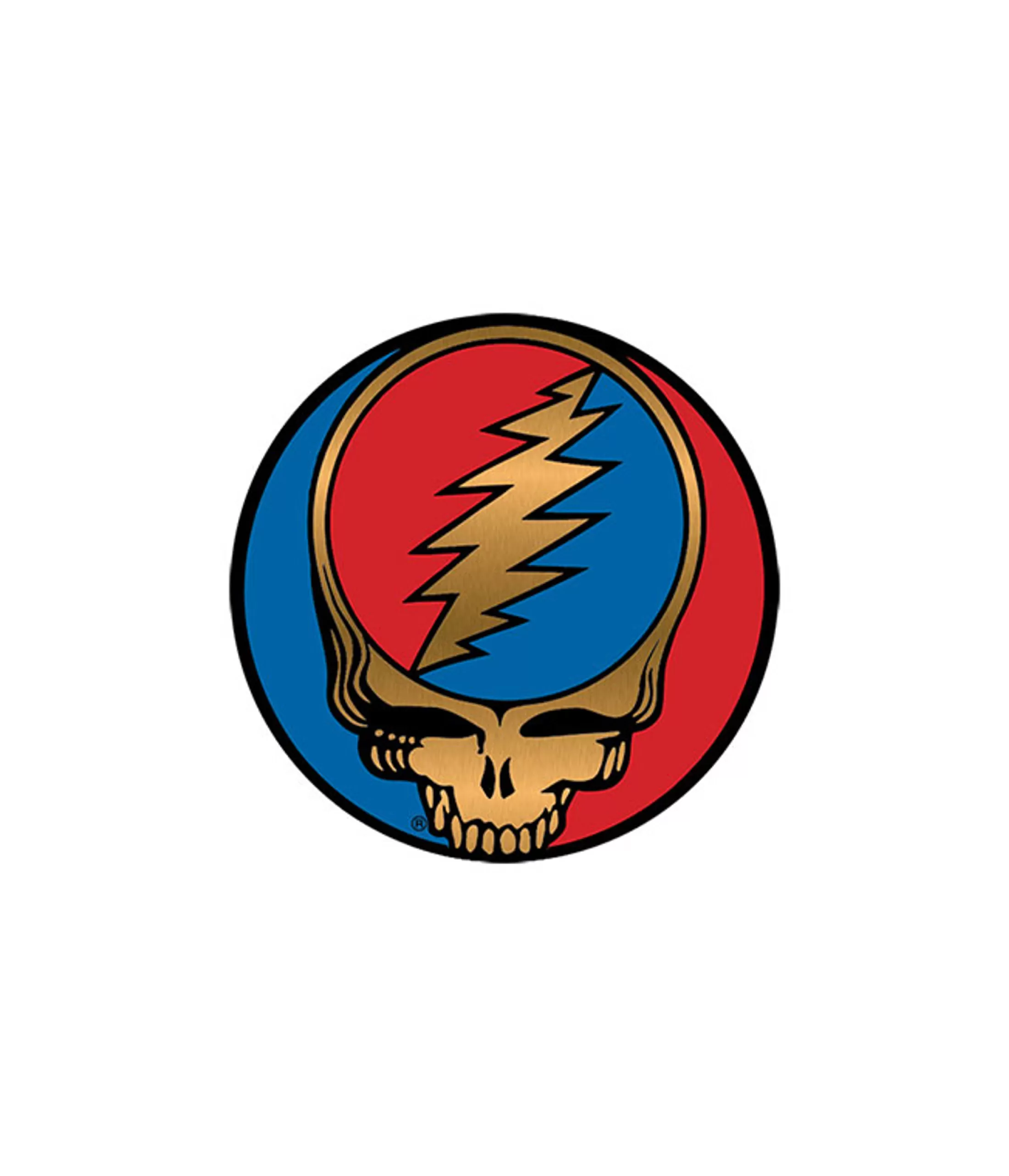 Grateful Dead<Liquid Blue Steal Your Face 1.5 Inch Metallic Sticker