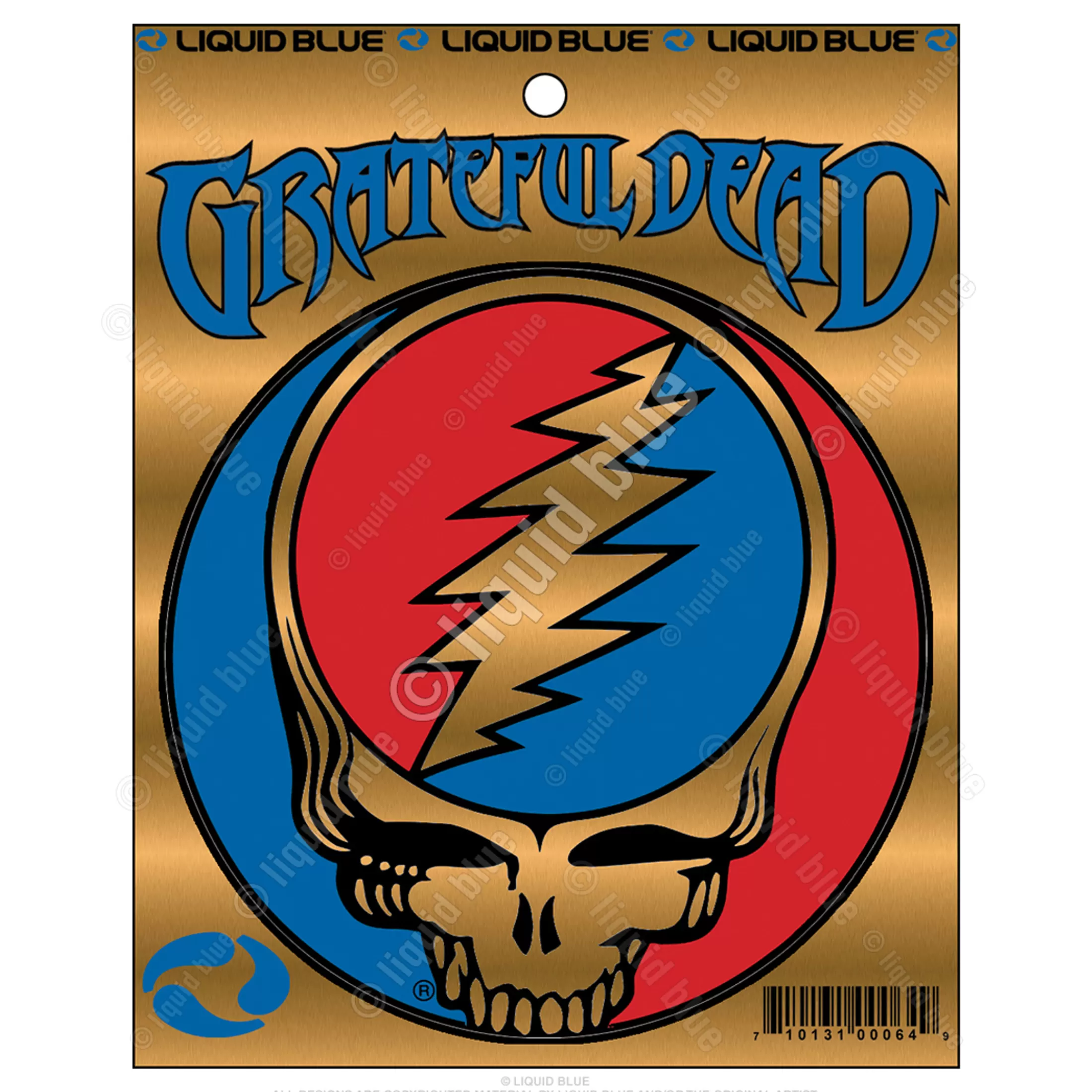 Grateful Dead<Liquid Blue Steal Your Face 3 Inch Metallic Sticker