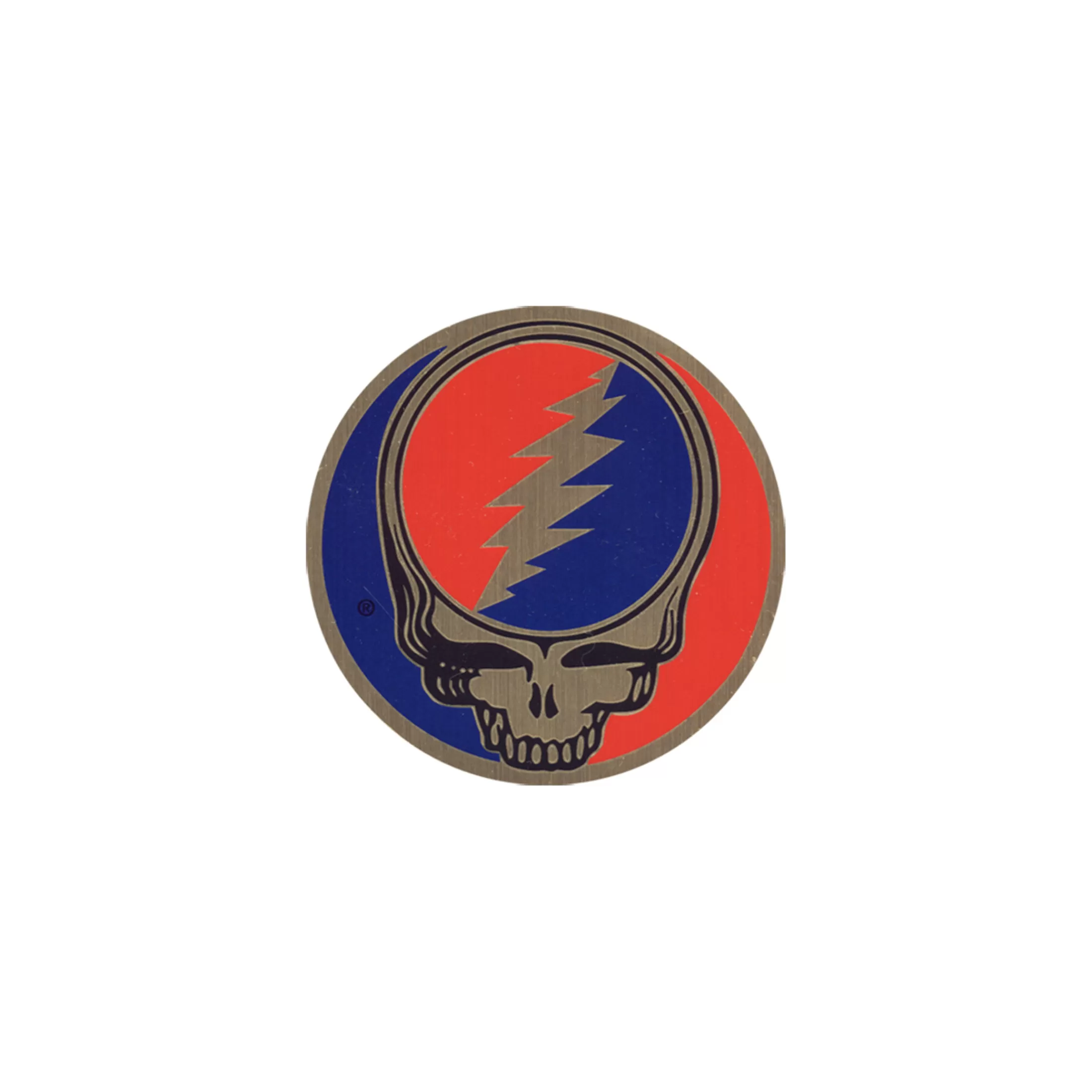 Grateful Dead<Liquid Blue Steal Your Face 1 Inch Metallic Sticker