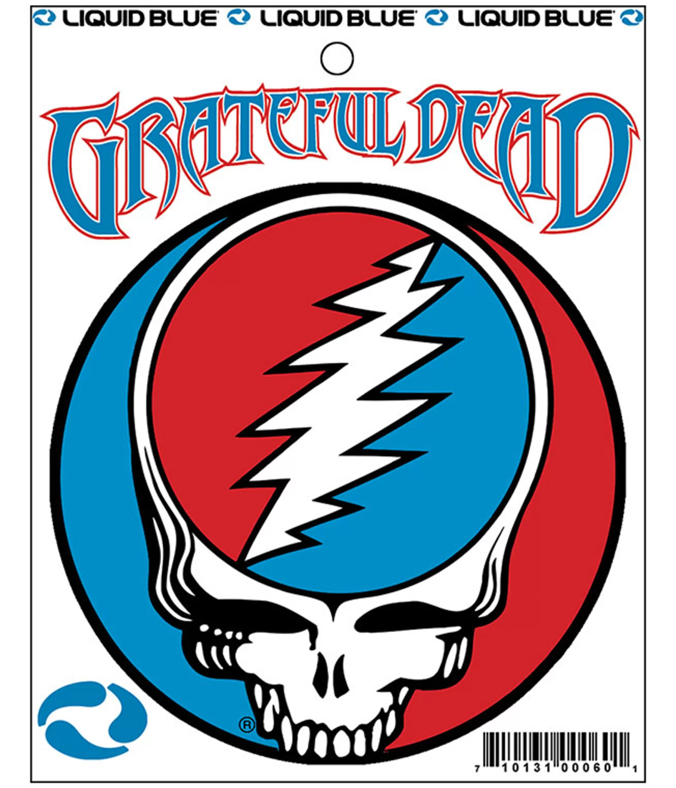 Grateful Dead<Liquid Blue Steal Your Face 3 Inch Mylar Sticker