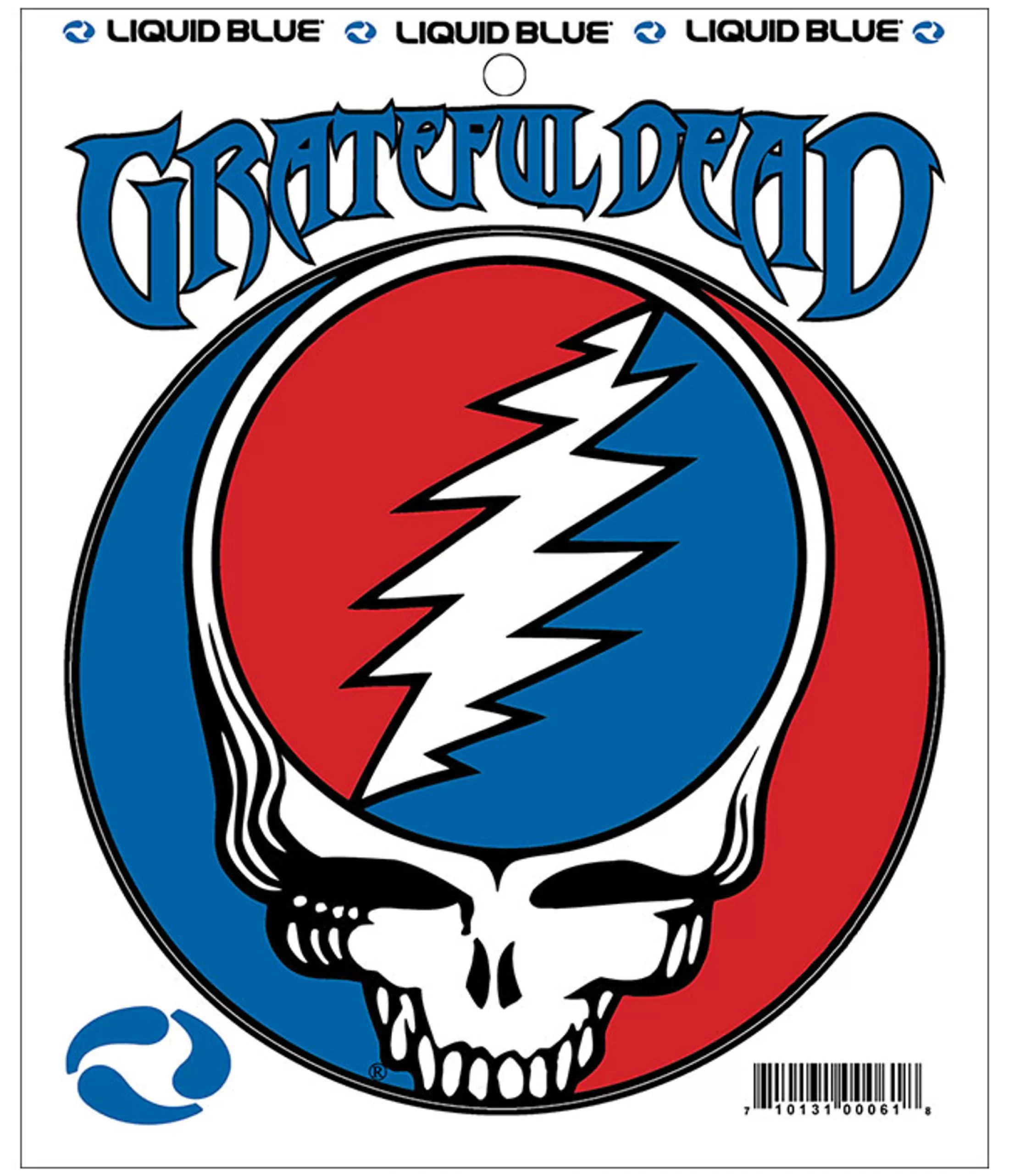 Grateful Dead<Liquid Blue Steal Your Face 5 Inch Mylar Sticker