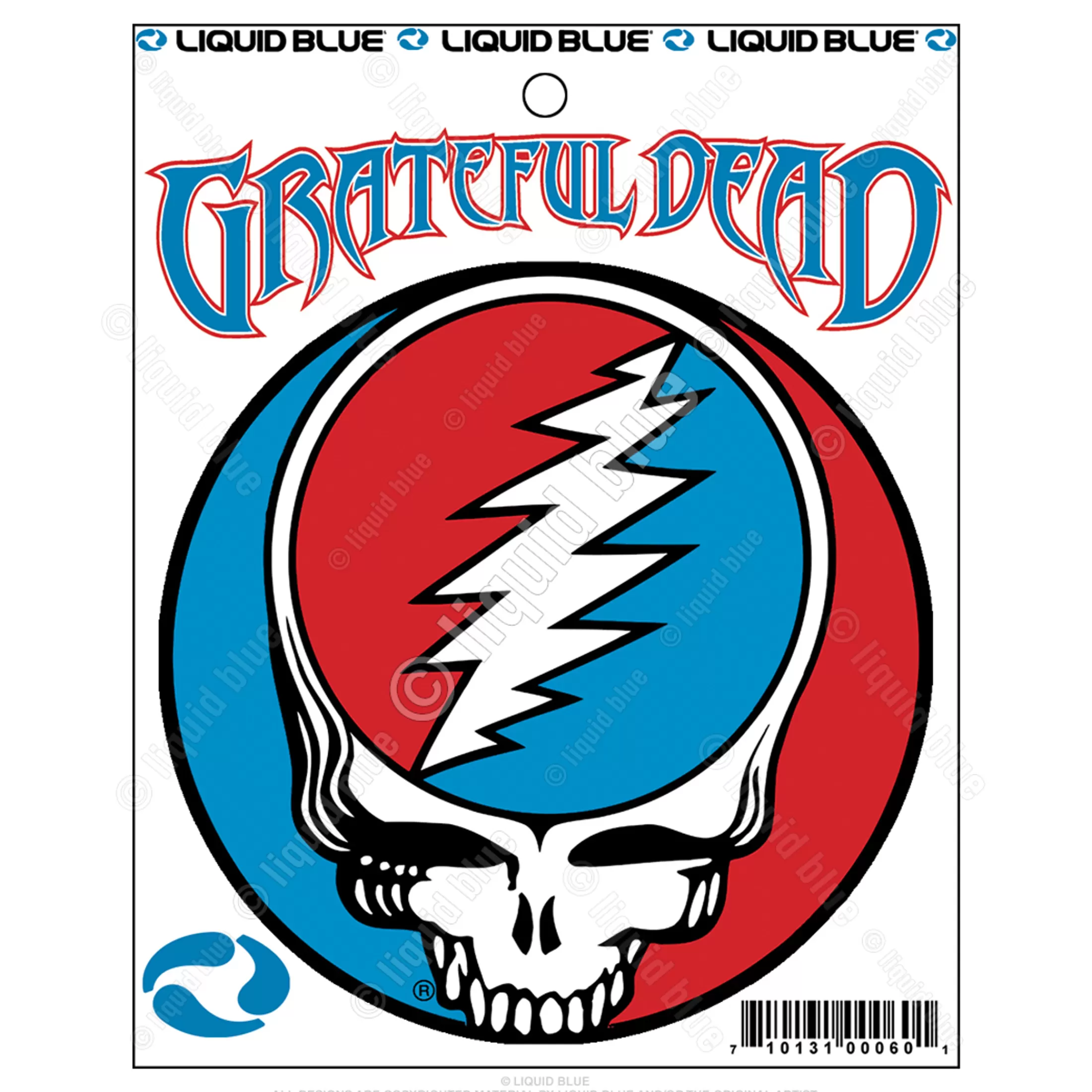 Grateful Dead<Liquid Blue Steal Your Face 3 Inch Mylar Sticker