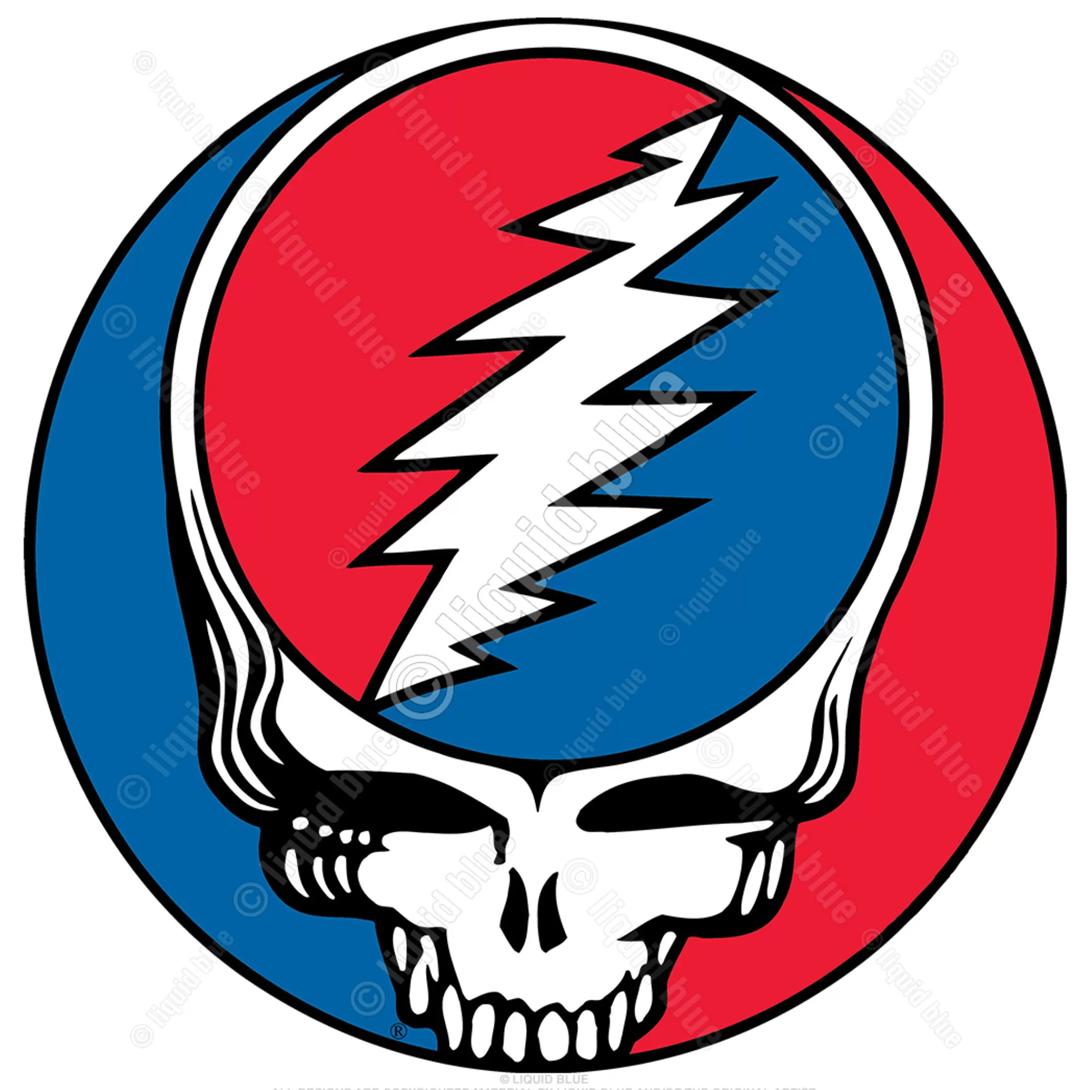 Grateful Dead<Liquid Blue Steal Your Face 11 Inch Mylar Sticker