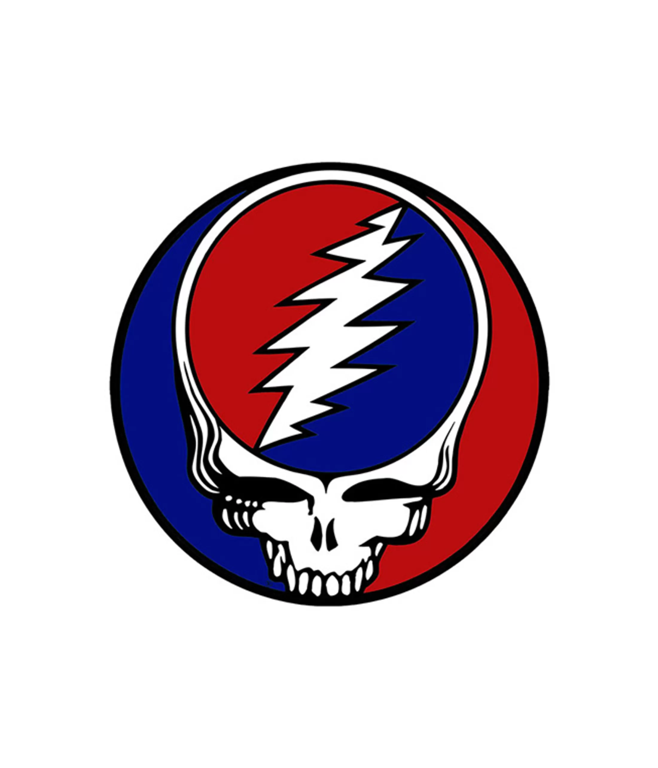 Grateful Dead<Liquid Blue Steal Your Face 4 inch Mylar Sticker (FREE GIFT)