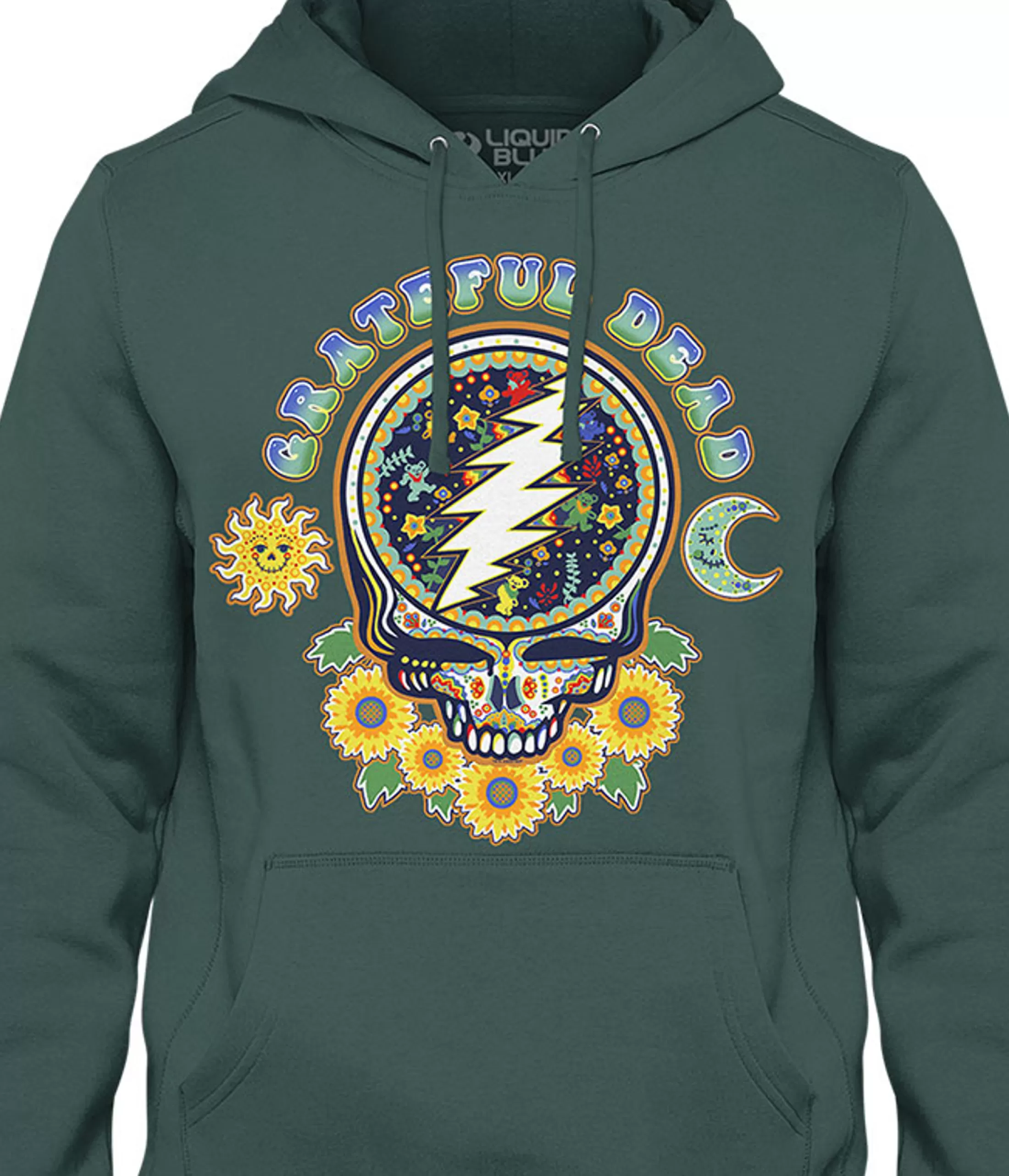 Hoodie | Grateful Dead<Liquid Blue Steal Your Face Day Of The Dead Hoodie