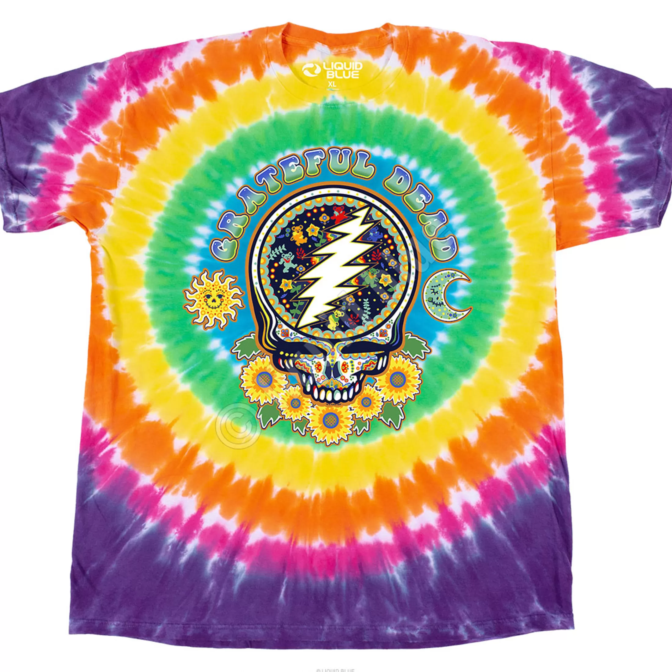 T-Shirt | Grateful Dead<Liquid Blue Steal Your Face Day Of The Dead T-Shirt