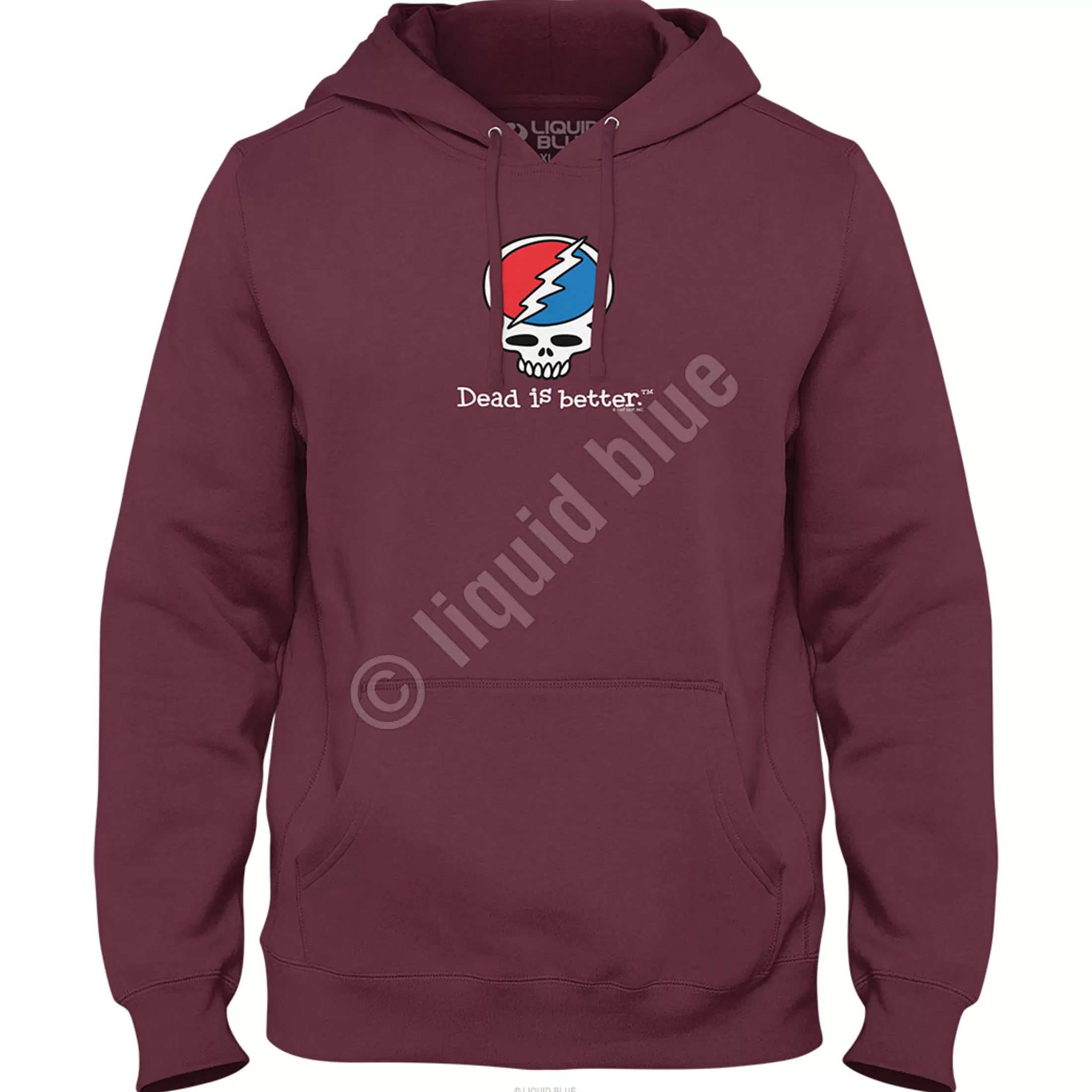 Hoodie | Grateful Dead<Liquid Blue Steal Your Face Dead Is Better Hoodie