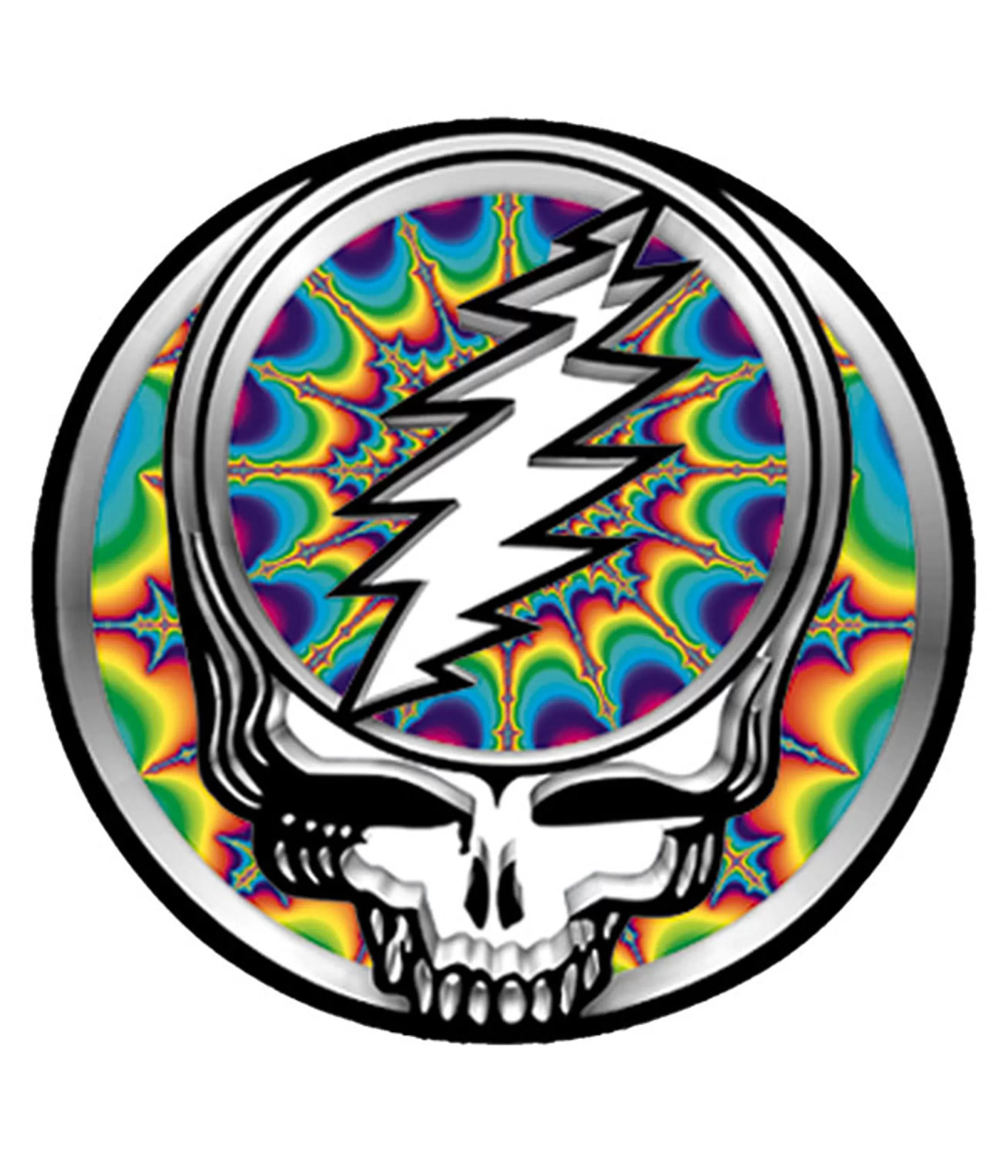 Grateful Dead<Liquid Blue Steal Your Face Fractal II Sticker