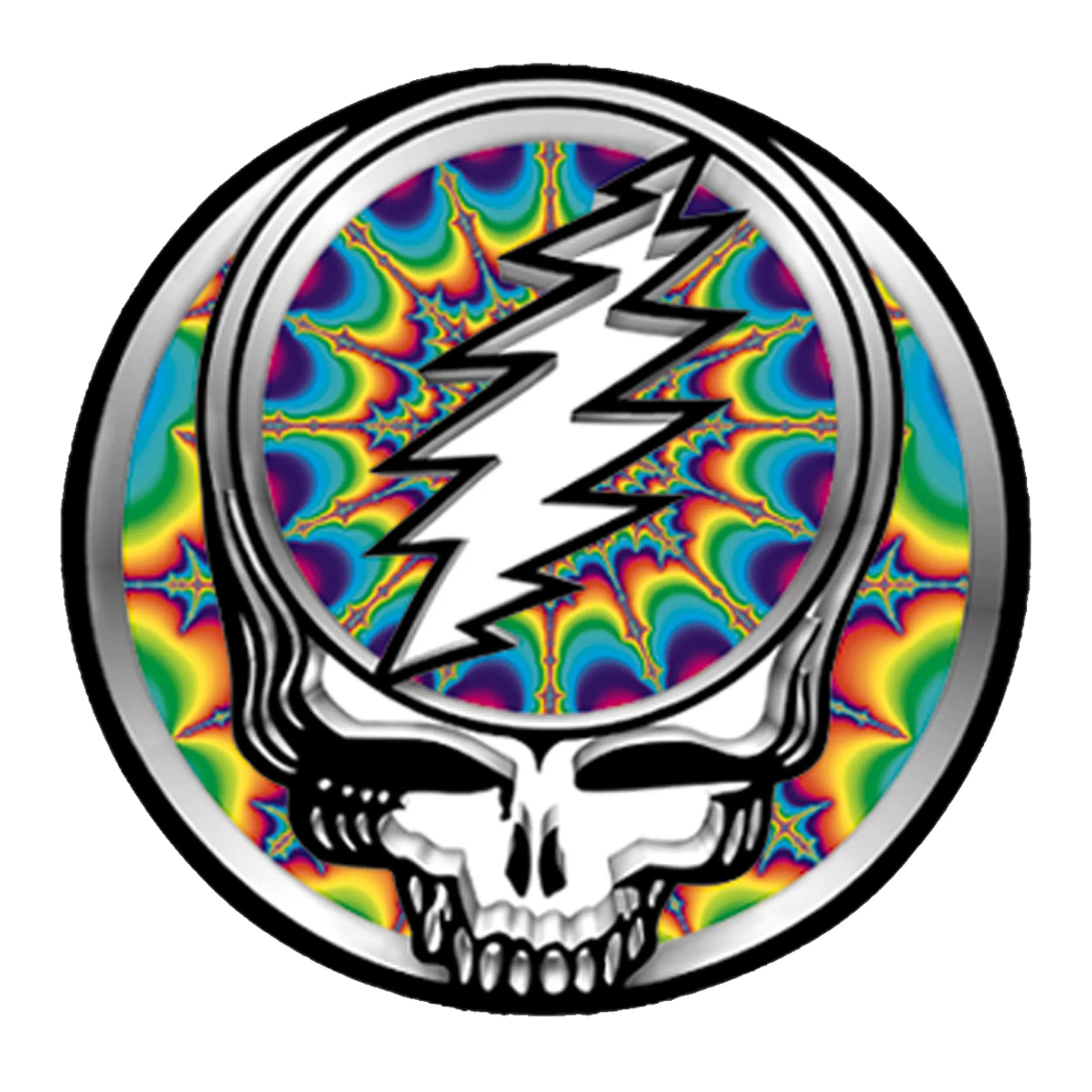 Grateful Dead<Liquid Blue Steal Your Face Fractal II Sticker