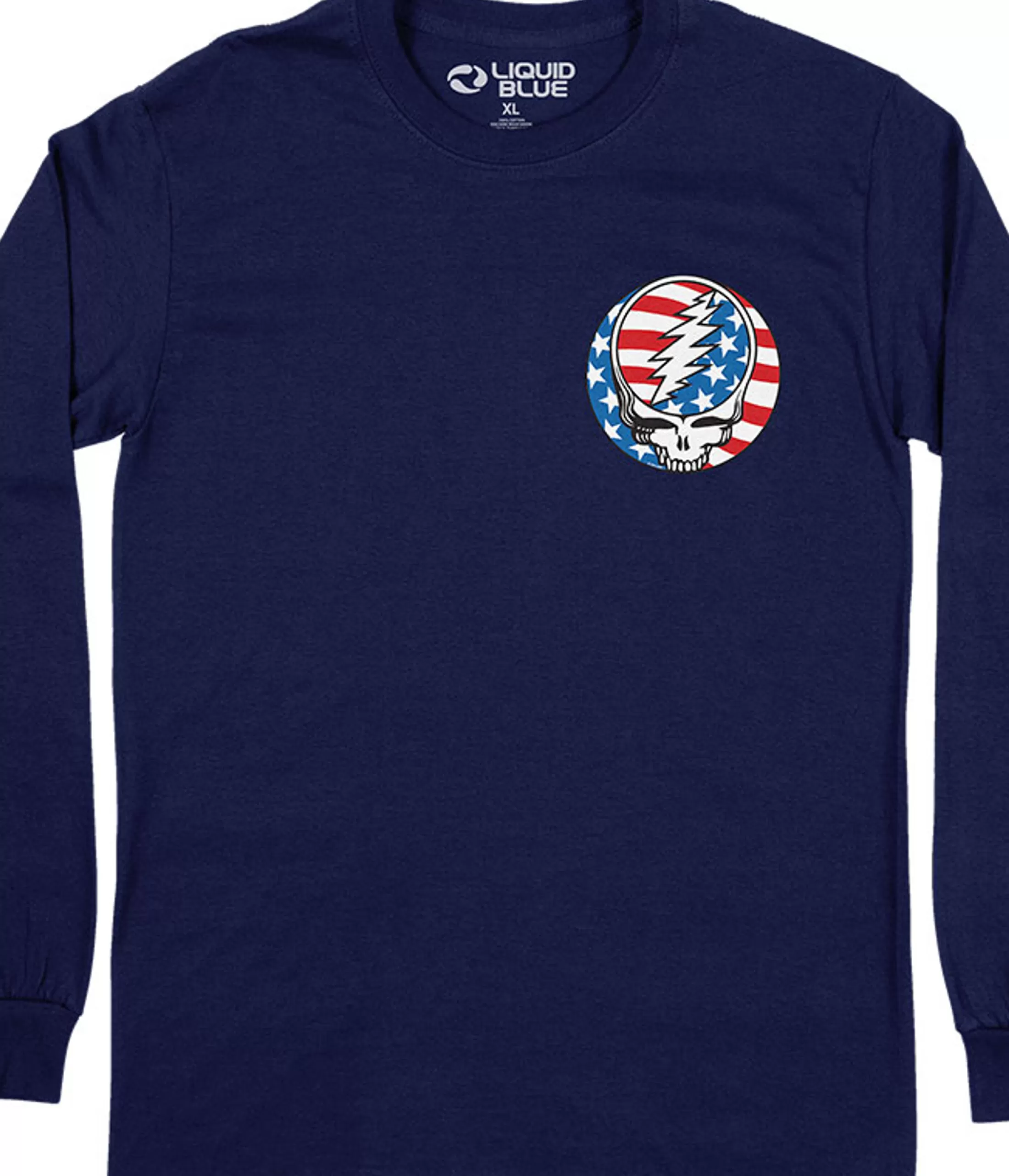 Long Sleeve | Grateful Dead<Liquid Blue Steal Your Face Independence Chest Long Sleeve T-Shirt