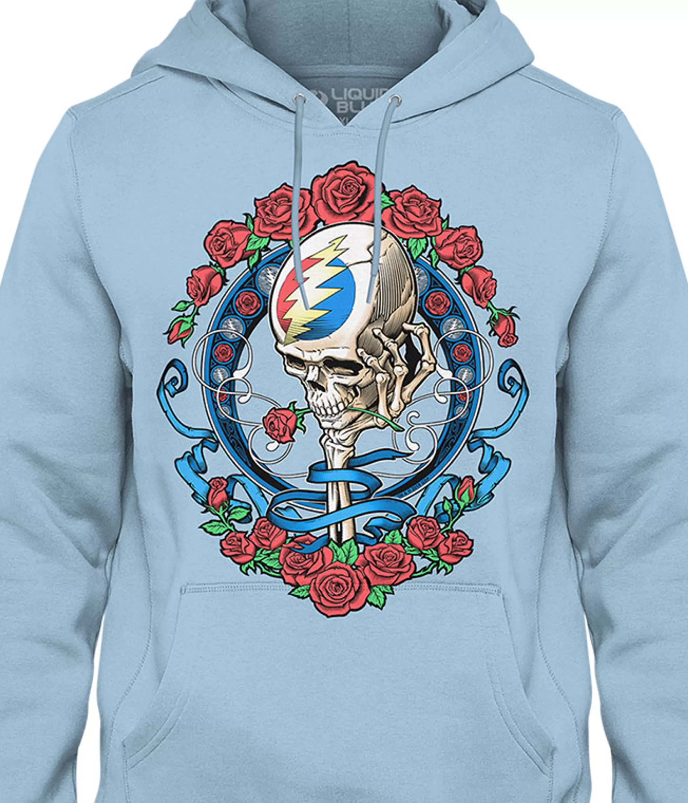 Hoodie | Grateful Dead<Liquid Blue Steal Your Face Nouveau Hoodie