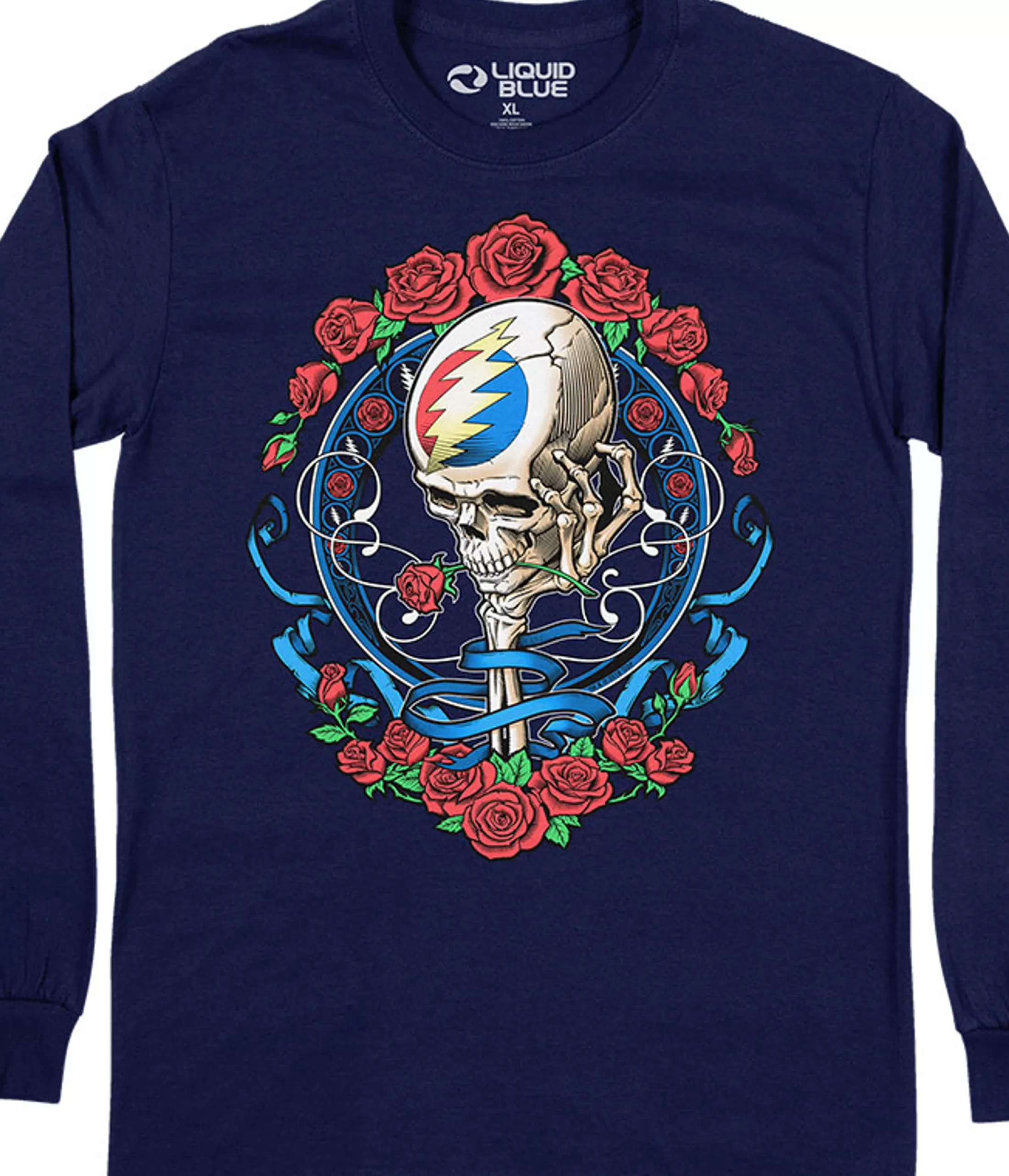 Long Sleeve | Grateful Dead<Liquid Blue Steal Your Face Nouveau Long Sleeve T-Shirt