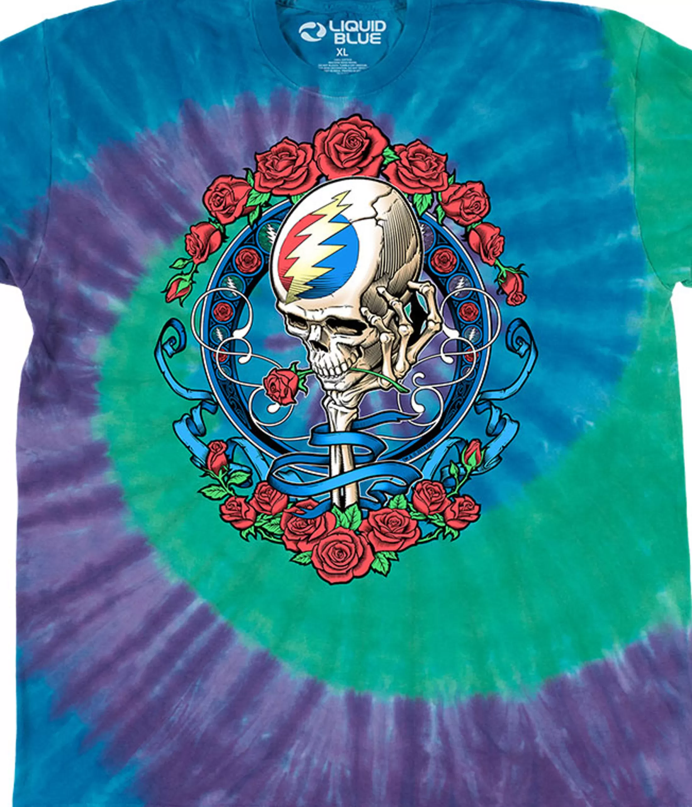 T-Shirt | Grateful Dead<Liquid Blue Steal Your Face Nouveau T-Shirt