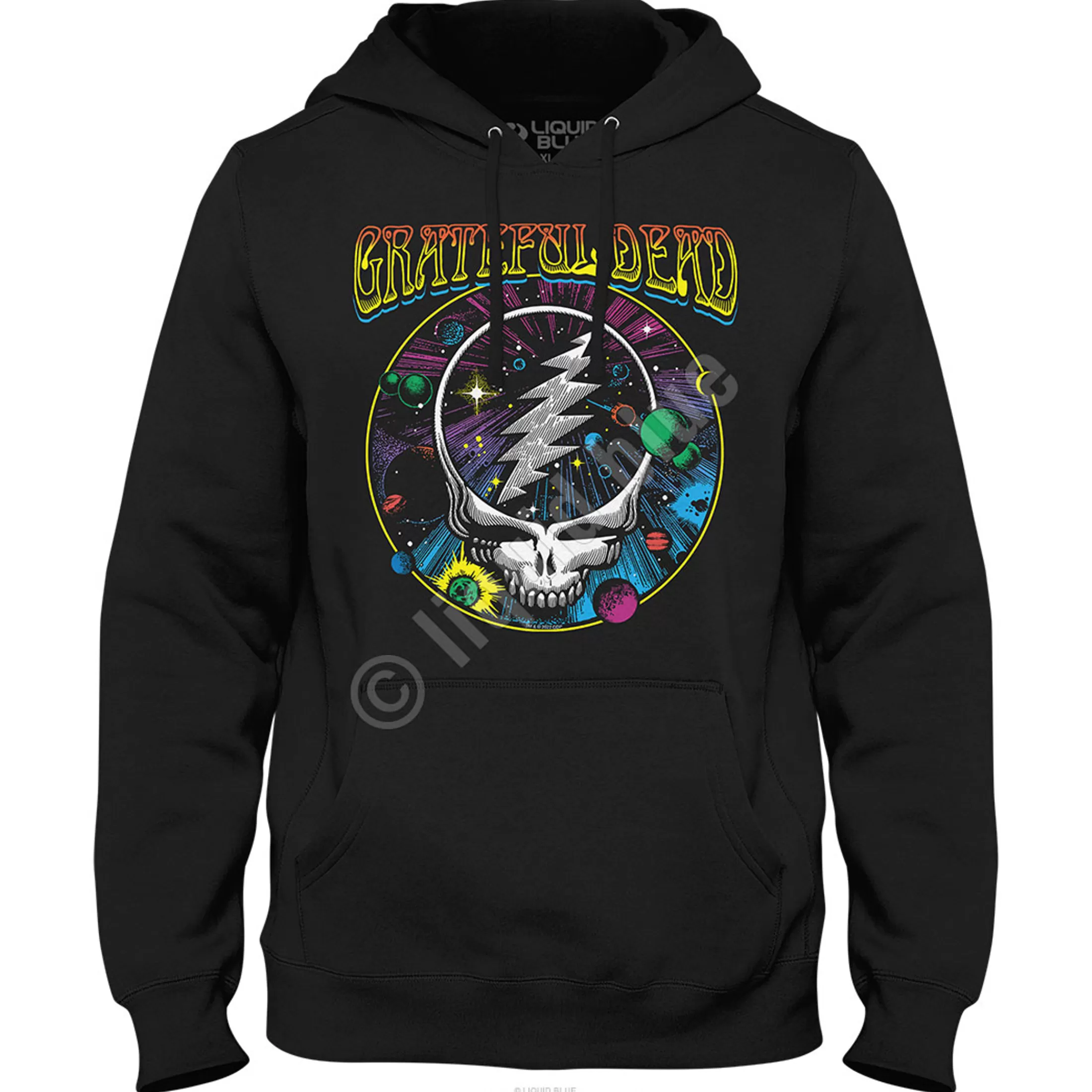 Hoodie | Grateful Dead<Liquid Blue Steal Your Face Pulp Hoodie