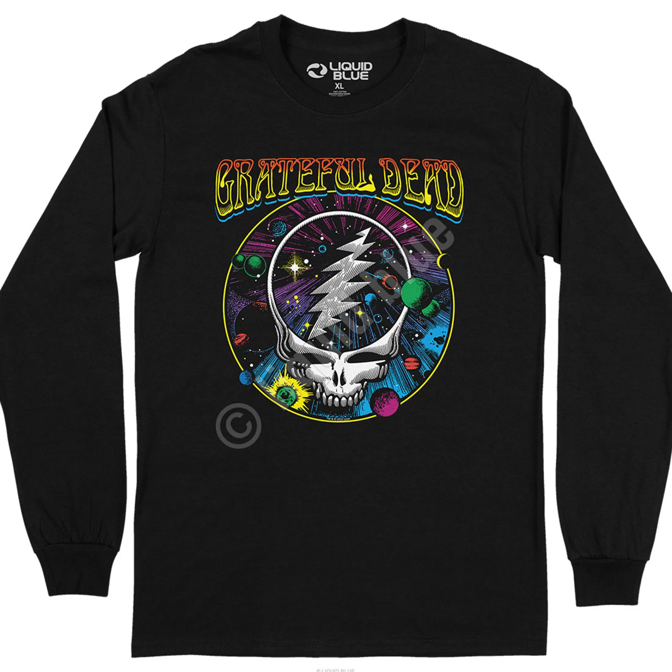 Long Sleeve | Grateful Dead<Liquid Blue Steal Your Face Pulp Long Sleeve T-Shirt