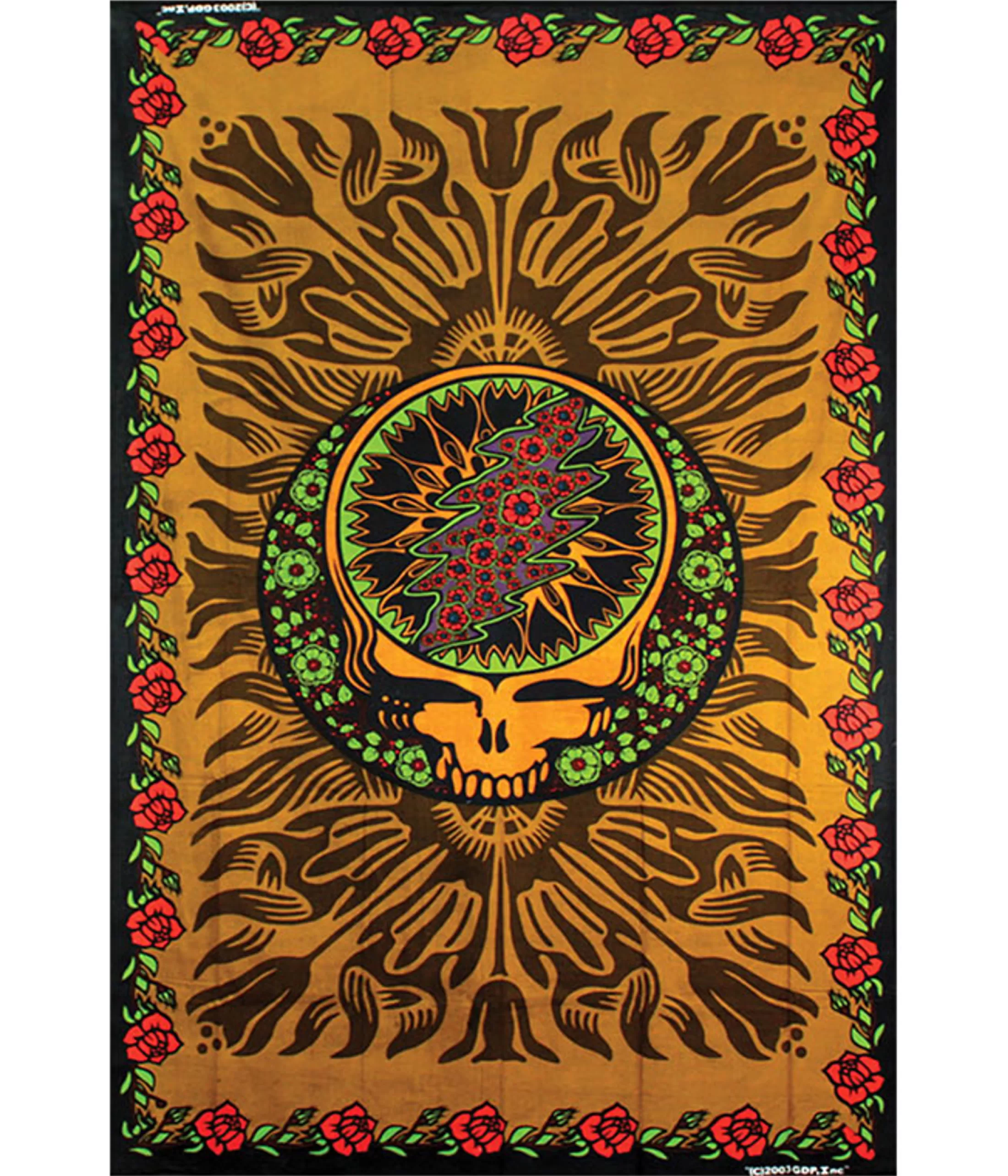 Grateful Dead<Liquid Blue Steal Your Face Rose Tapestry