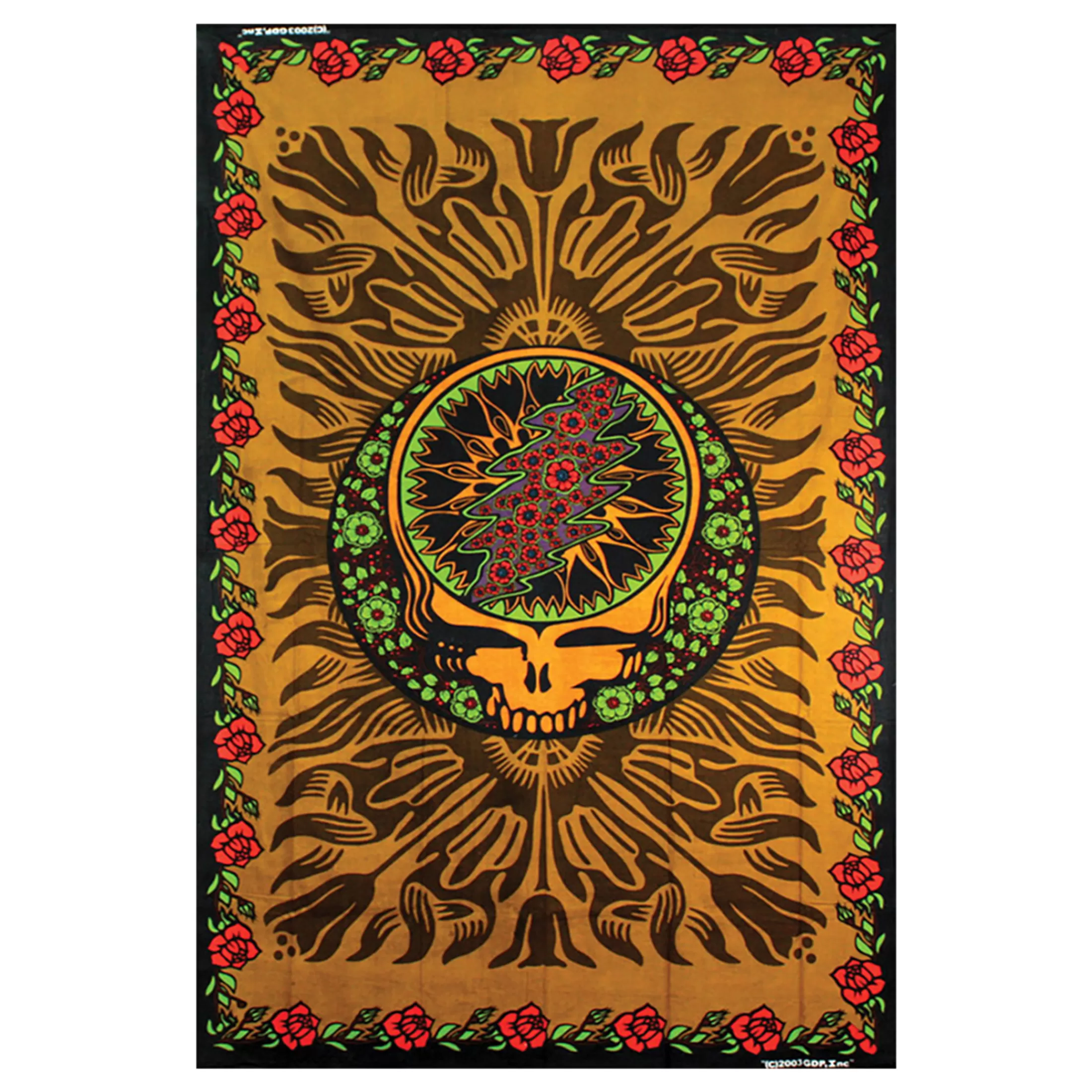 Grateful Dead<Liquid Blue Steal Your Face Rose Tapestry