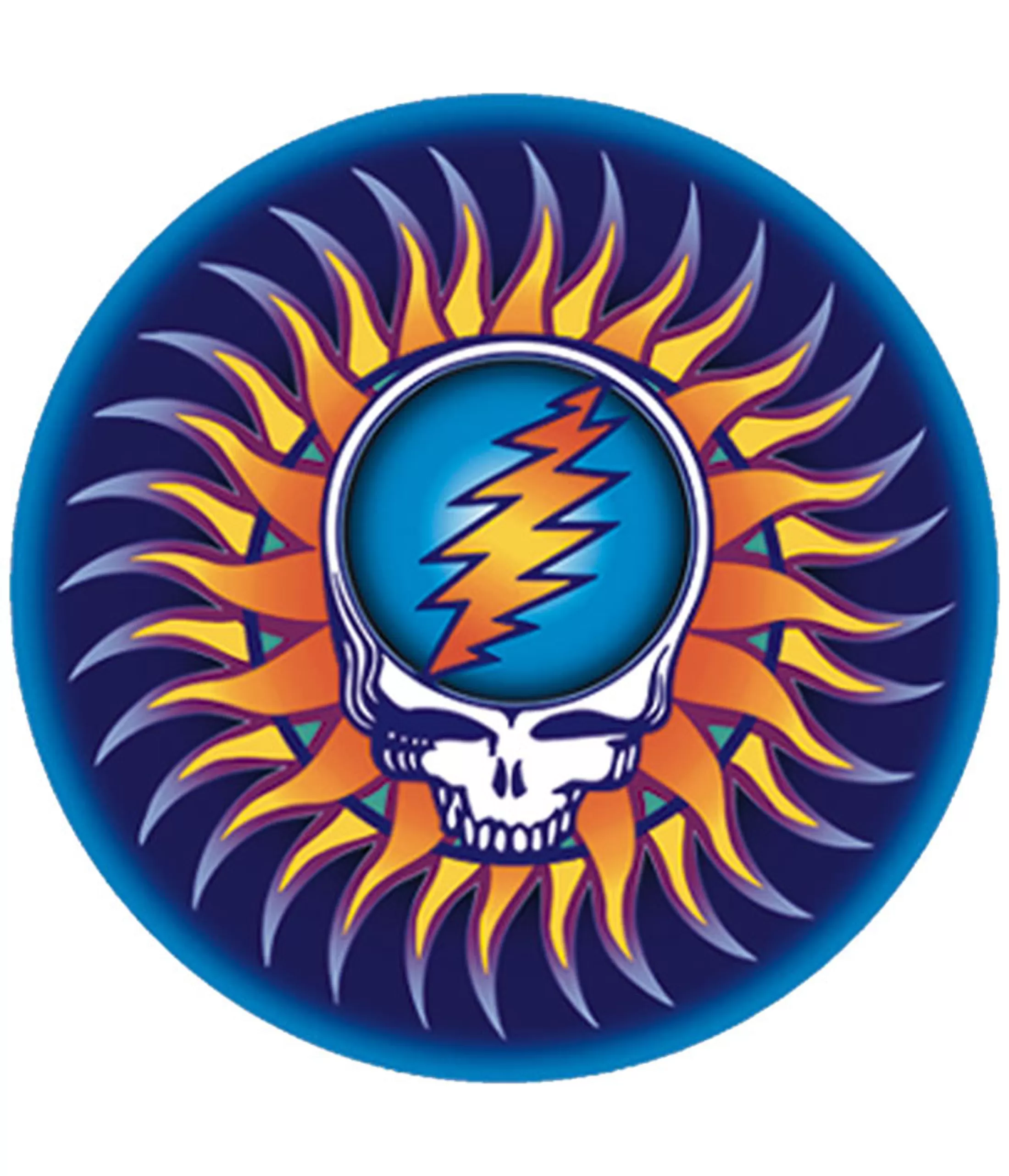 Grateful Dead<Liquid Blue Steal Your Face Sun Sticker