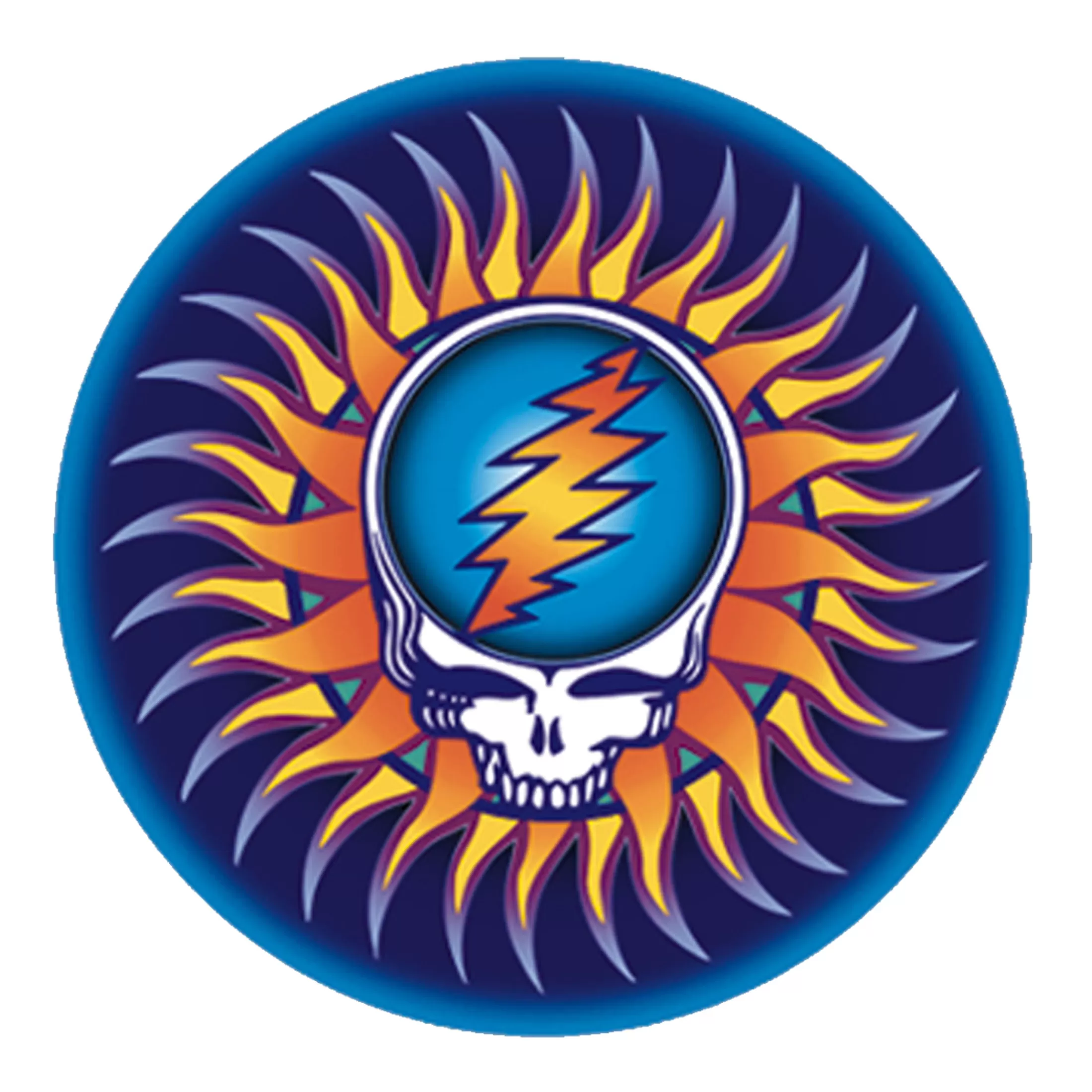 Grateful Dead<Liquid Blue Steal Your Face Sun Sticker