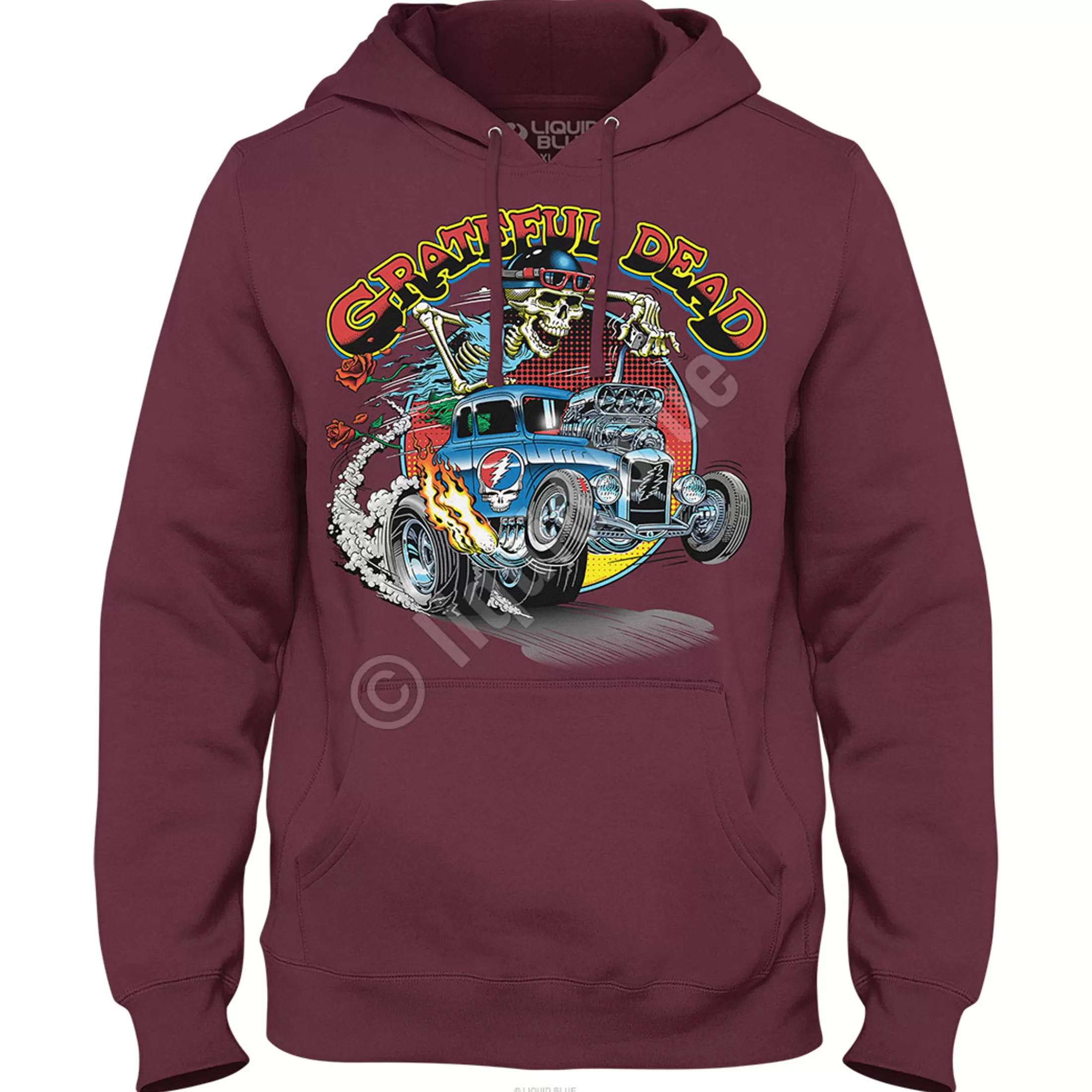 Hoodie | Grateful Dead<Liquid Blue Steal Your Hot Rod Hoodie