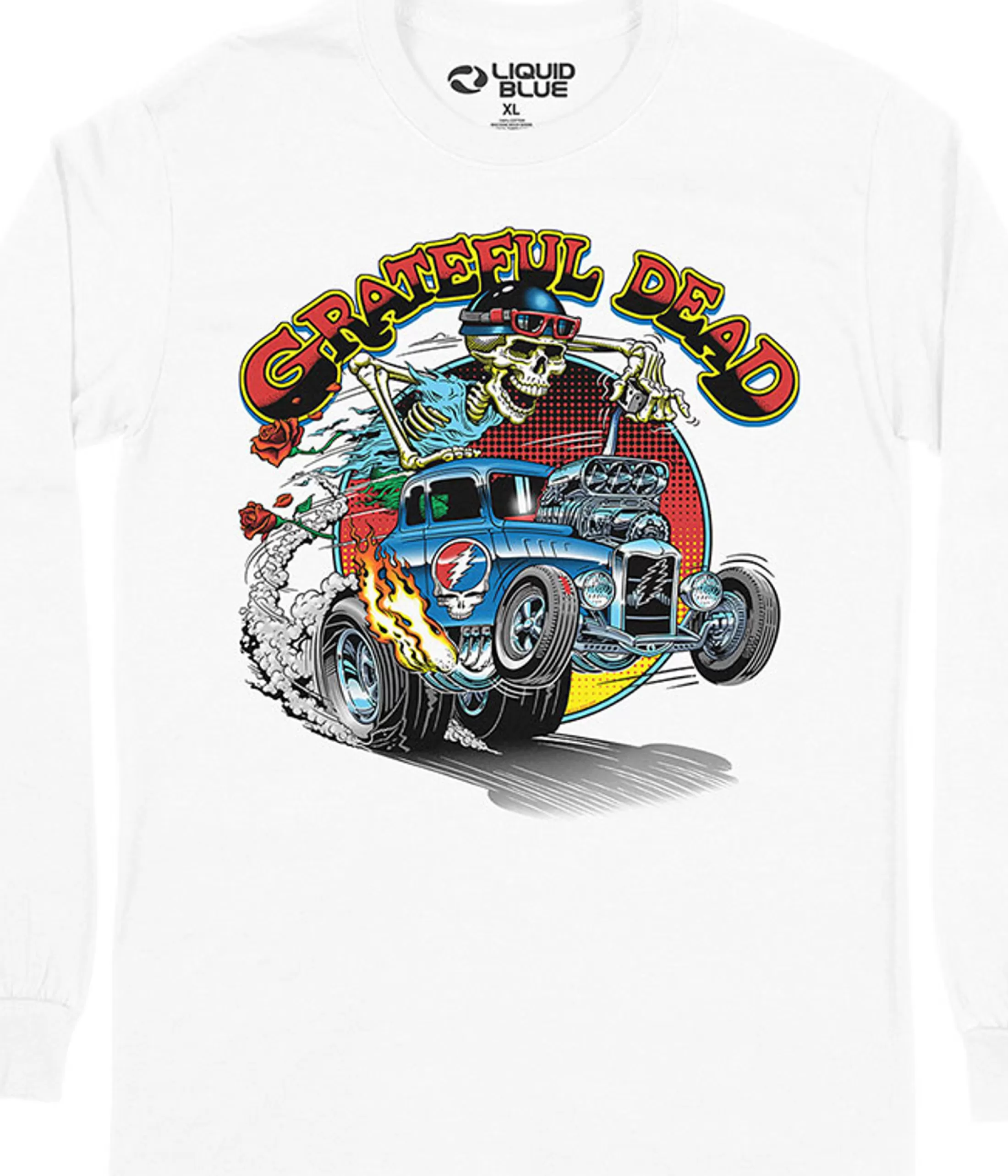 Long Sleeve | Grateful Dead<Liquid Blue Steal Your Hot Rod Long Sleeve T-Shirt