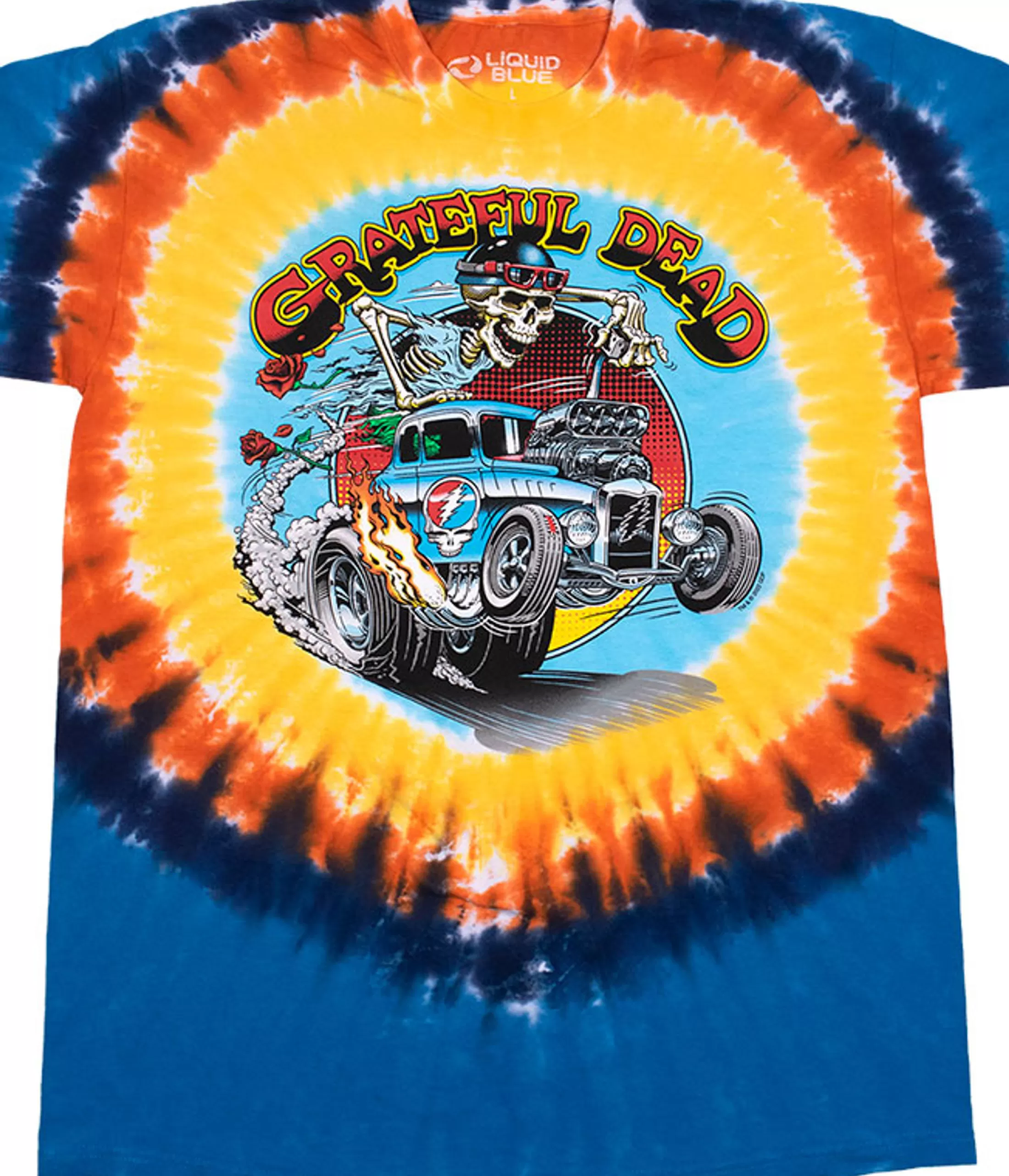 T-Shirt | Grateful Dead<Liquid Blue Steal Your Hot Rod Tie-Dye T-Shirt