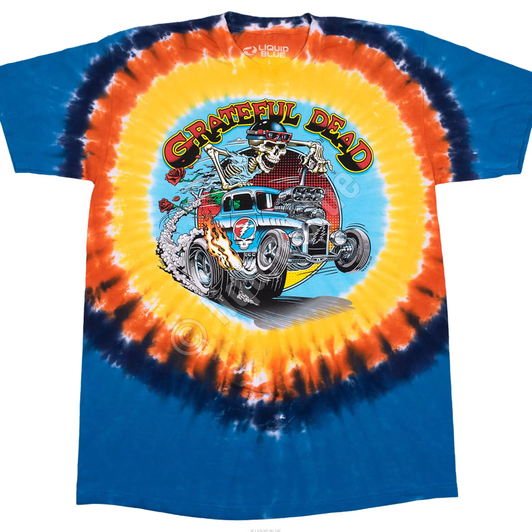 T-Shirt | Grateful Dead<Liquid Blue Steal Your Hot Rod Tie-Dye T-Shirt