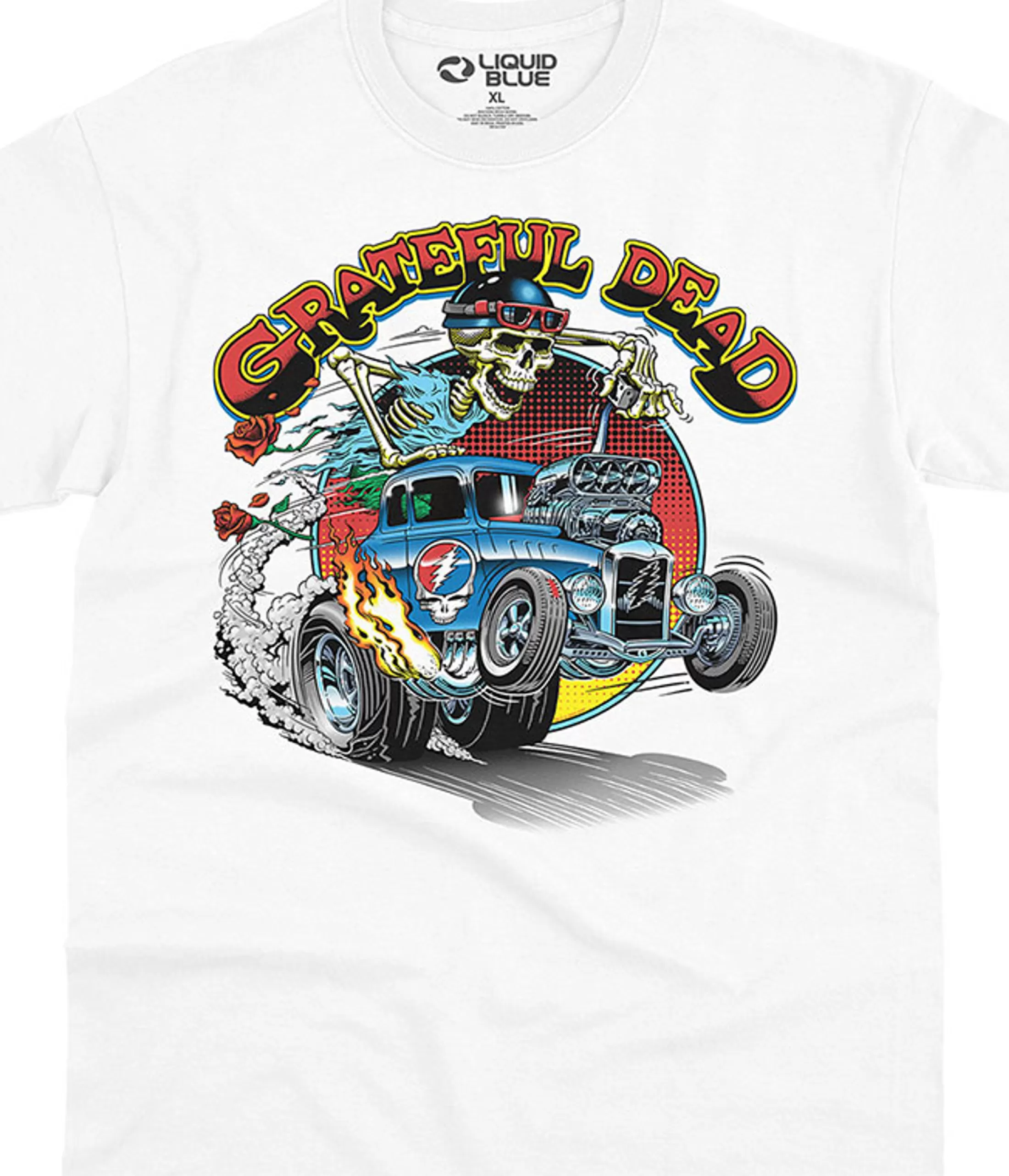 T-Shirt | Grateful Dead<Liquid Blue Steal Your Hot Rod T-Shirt