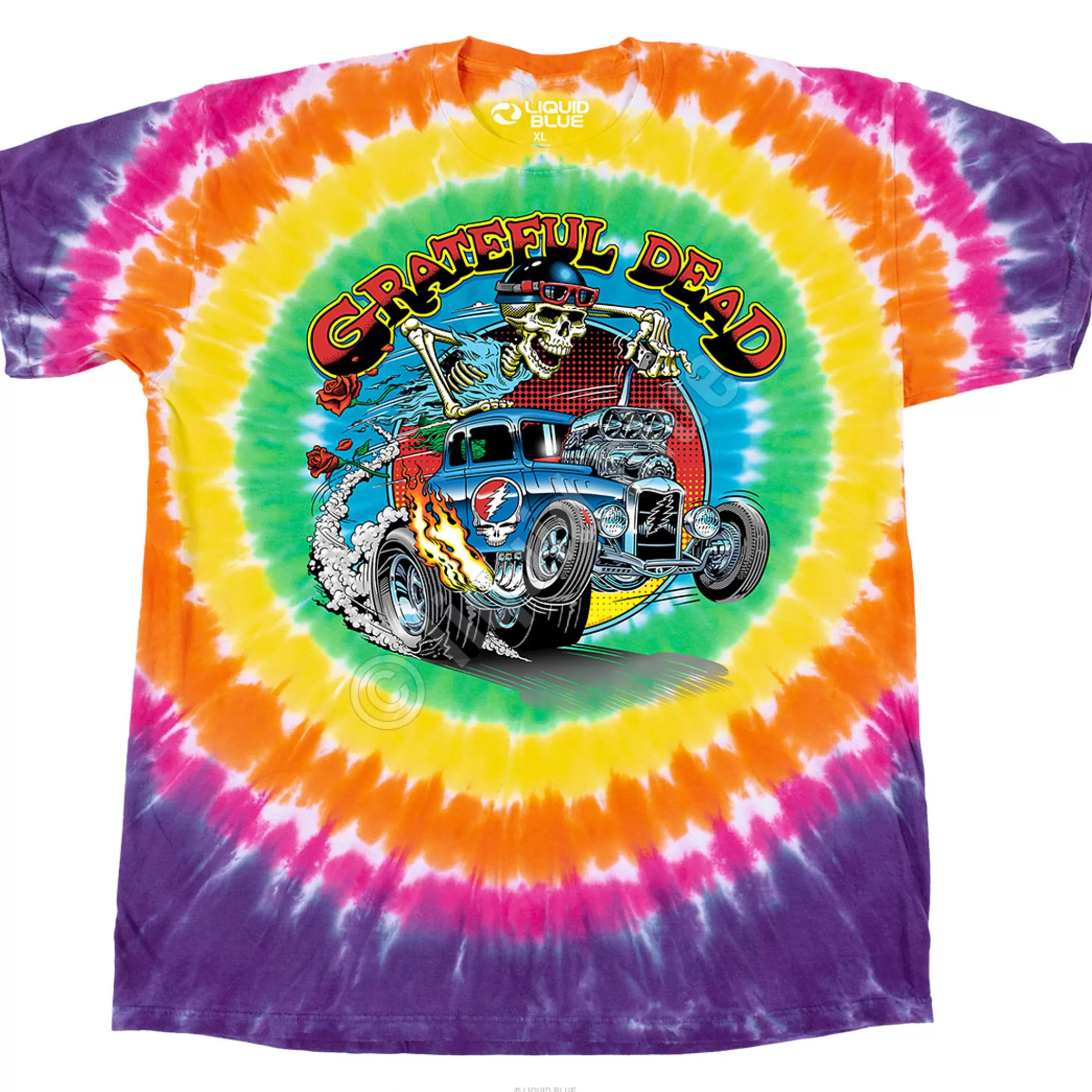 T-Shirt | Grateful Dead<Liquid Blue Steal Your Hot Rod T-Shirt