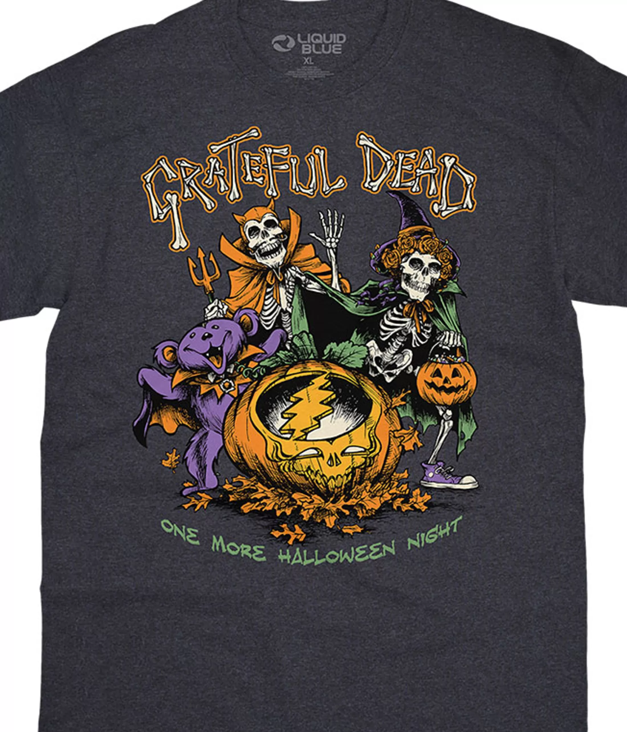 Poly-Cotton T-Shirt | T-Shirt<Liquid Blue Steal Your Pumpkin Dark Heather T-Shirt