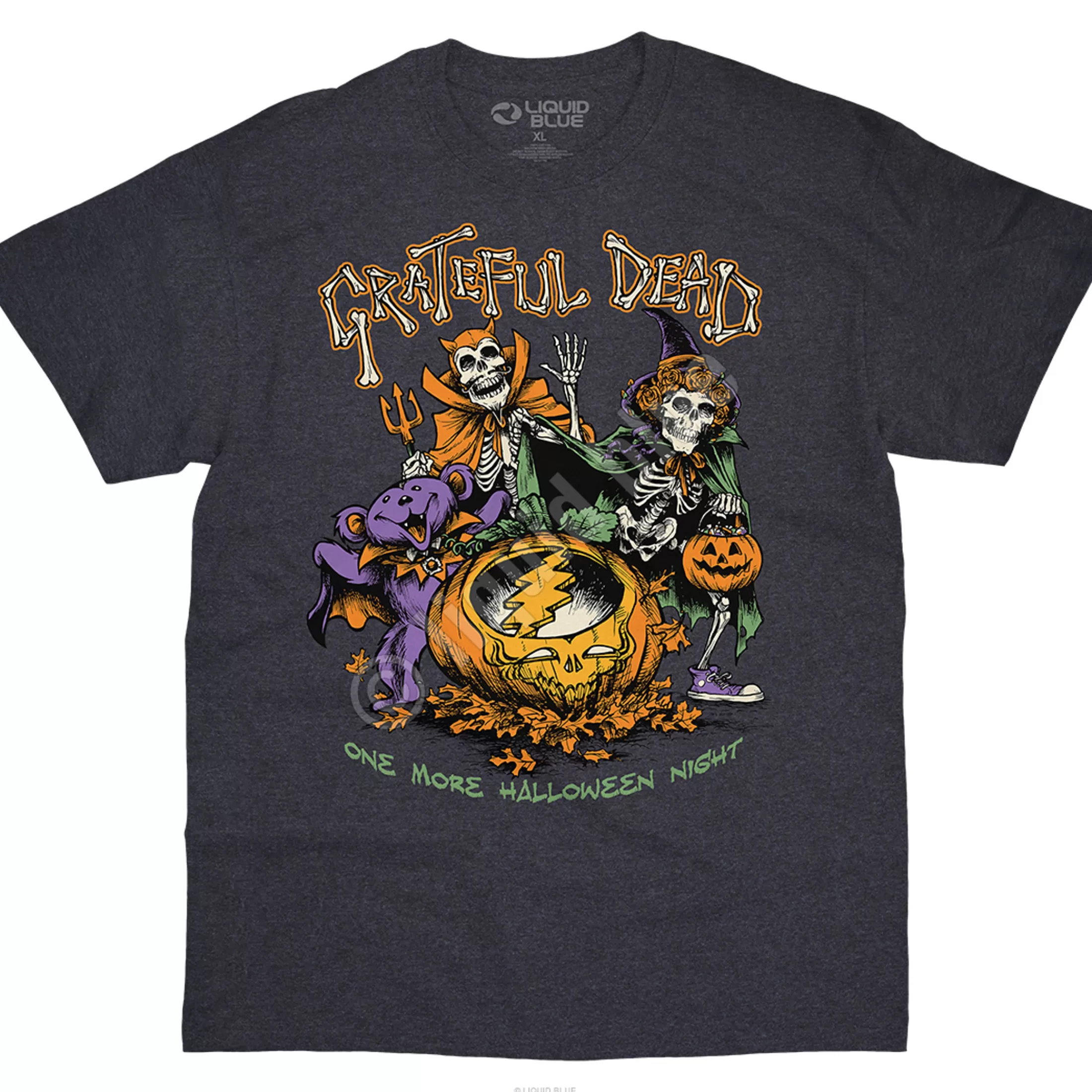 Poly-Cotton T-Shirt | T-Shirt<Liquid Blue Steal Your Pumpkin Dark Heather T-Shirt