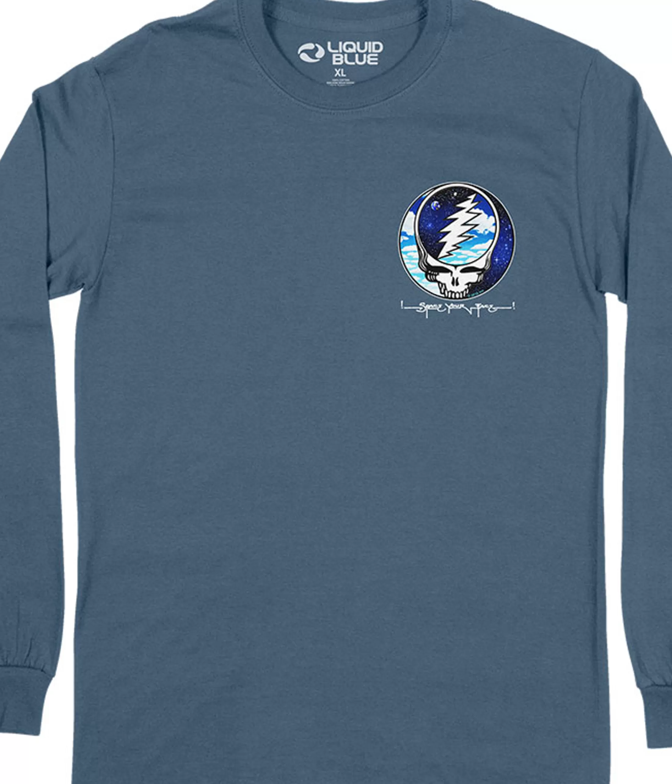 Long Sleeve | Grateful Dead<Liquid Blue Steal Your Sky Space Chest Long Sleeve T-Shirt