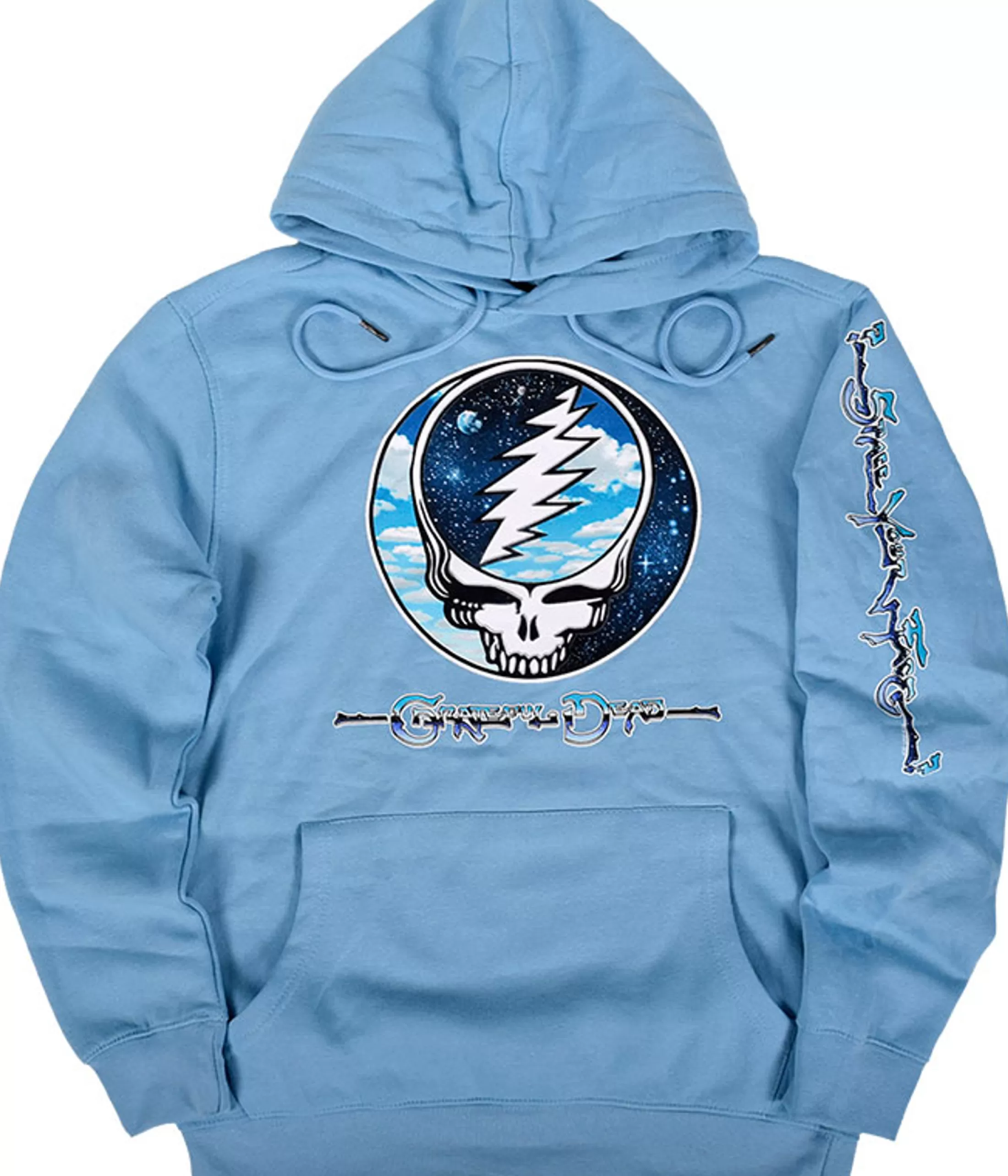 Hoodie | Grateful Dead<Liquid Blue Steal Your Sky Space Light Blue Sleeve Printed Hoodie