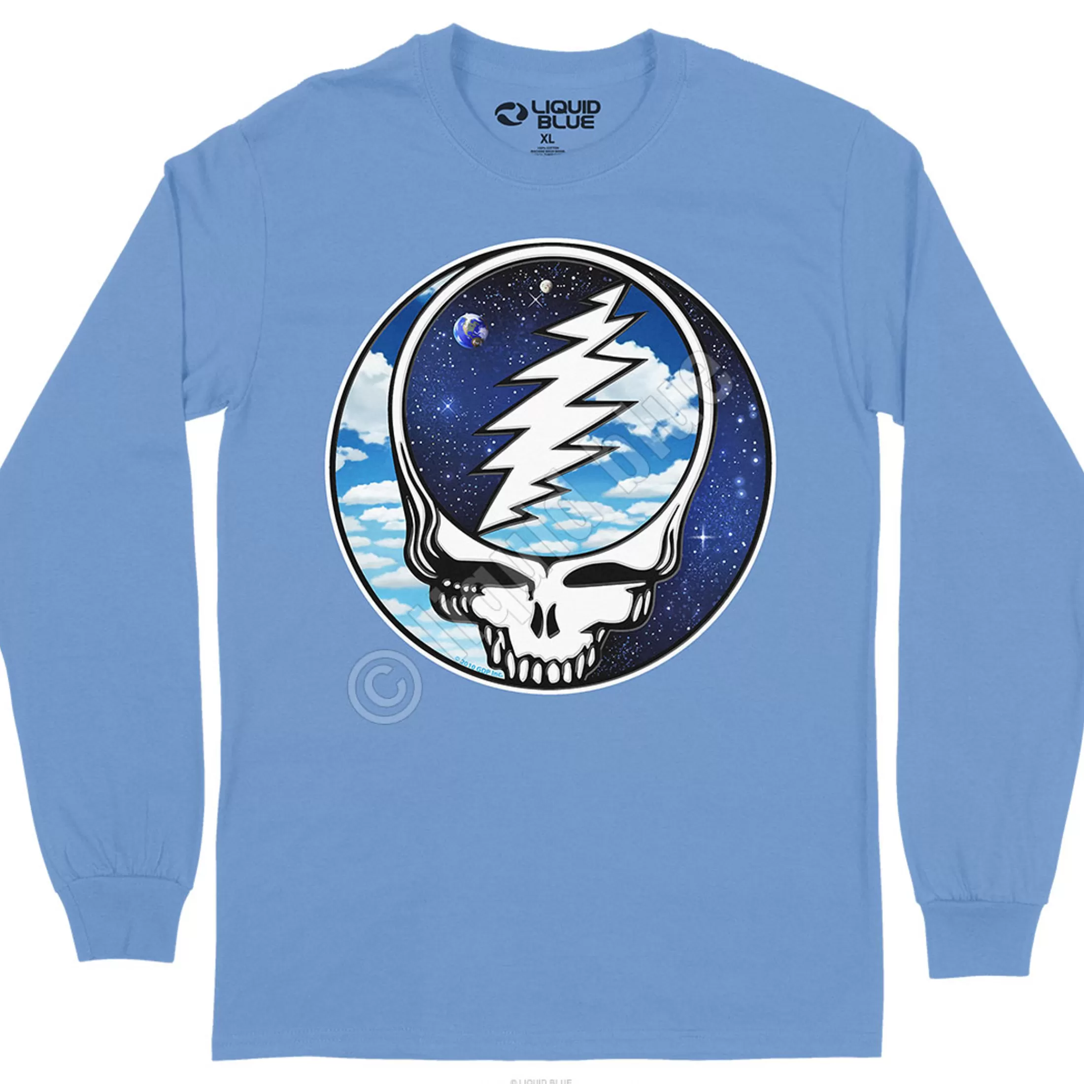 Long Sleeve | Grateful Dead<Liquid Blue Steal Your Sky Space Long Sleeve T-Shirt